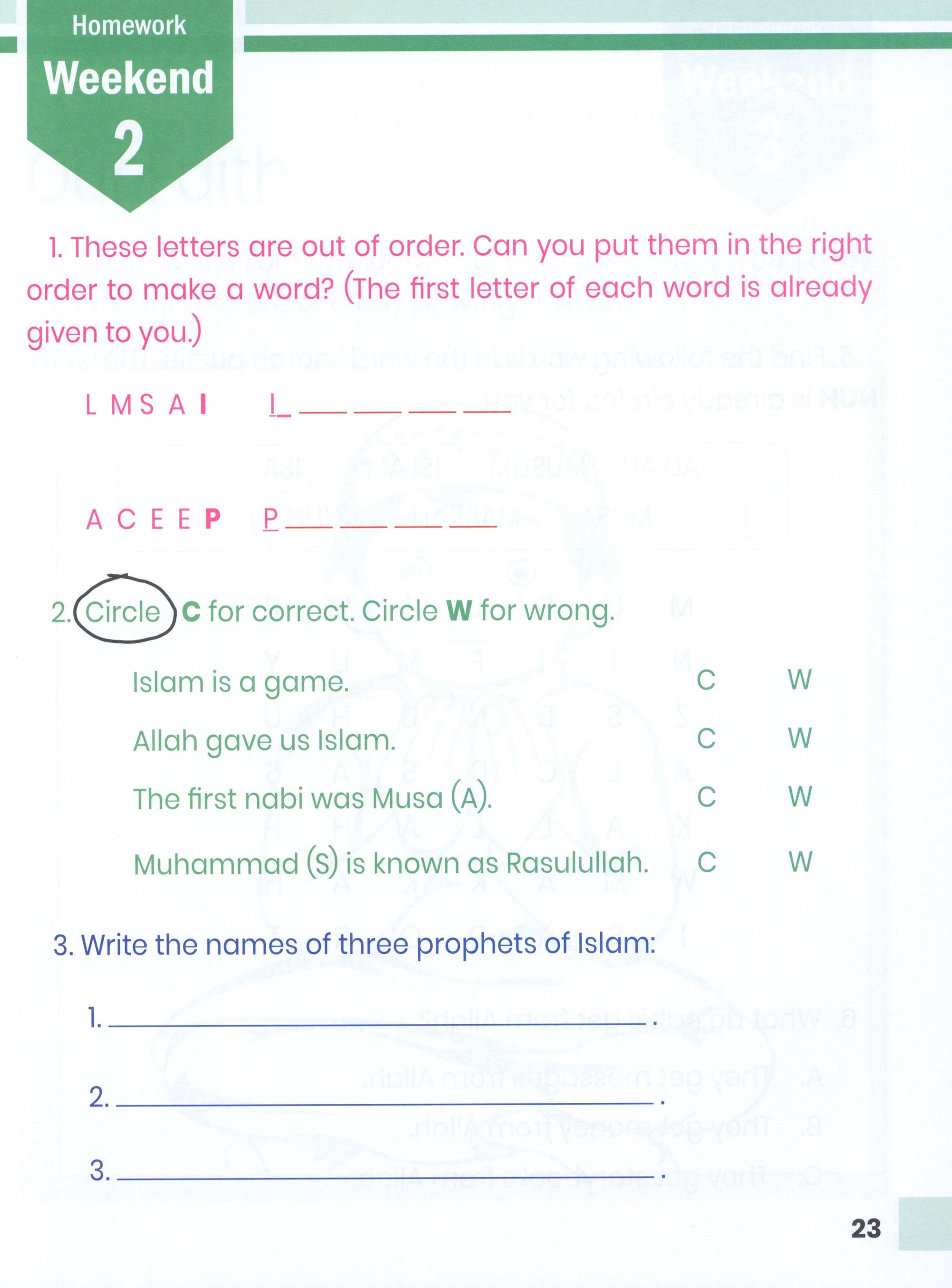 Weekend Learning Islamic Studies Level 1
