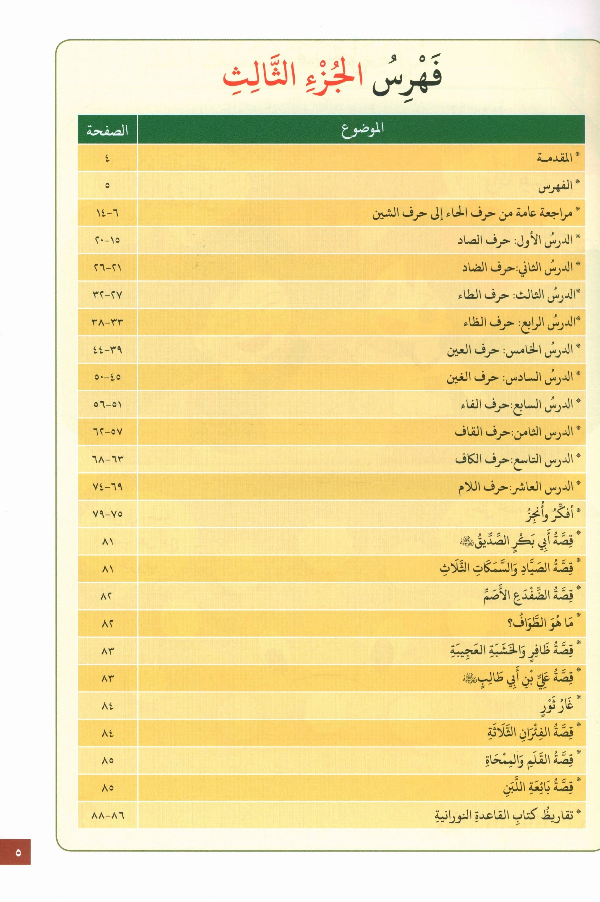 Journey with Al-Qaidah An-Noraniah from Alif to Yaa Pre-KG Level - Part 3 (5-6 Years) رحلة مع القاعدة النورانية من الألف إلى الياء الجزء الثالث