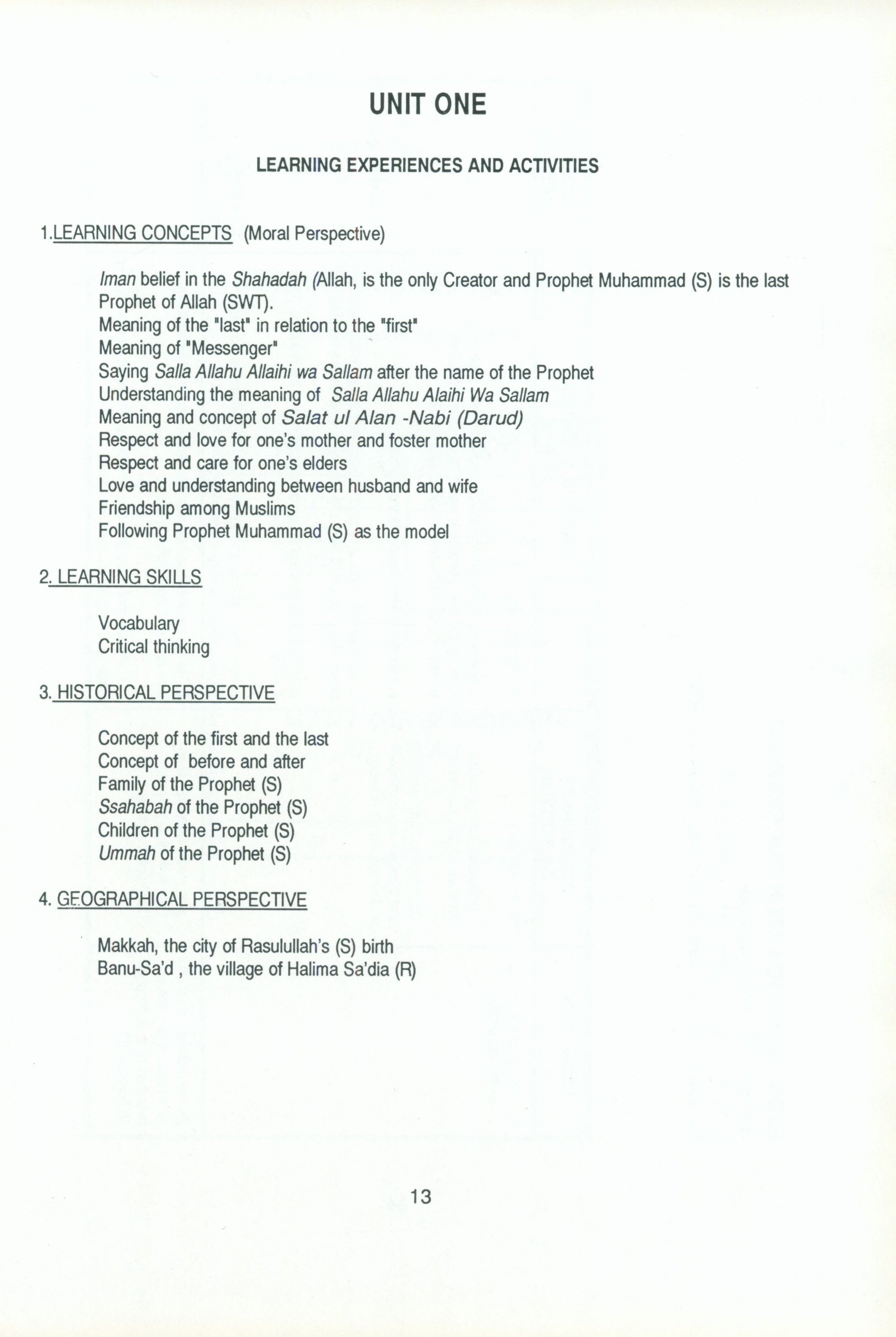 IQRA' Kindergarten Curriculum Volume 2 - Sirah of Rasulullah