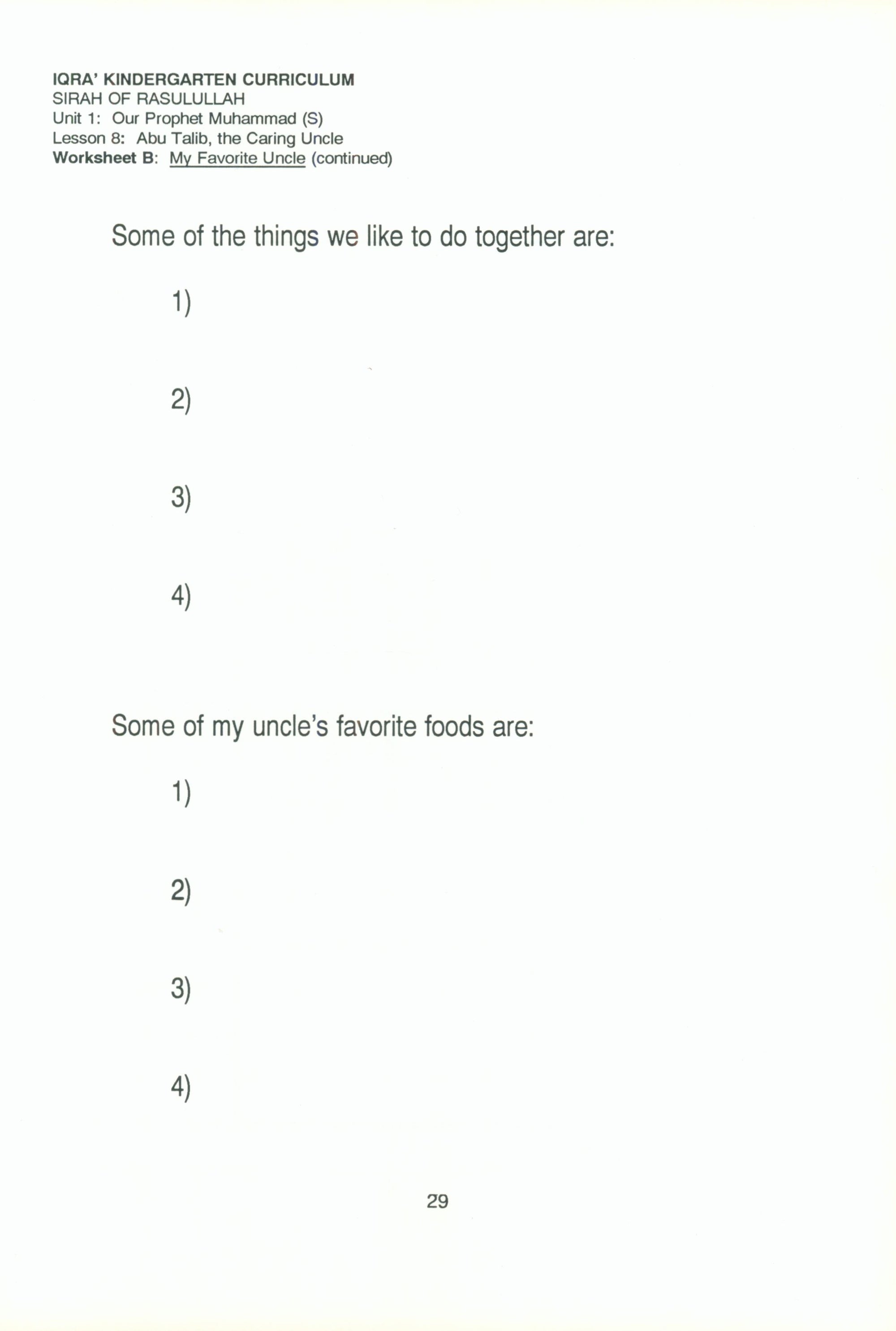 IQRA' Kindergarten Curriculum Volume 2 - Sirah of Rasulullah