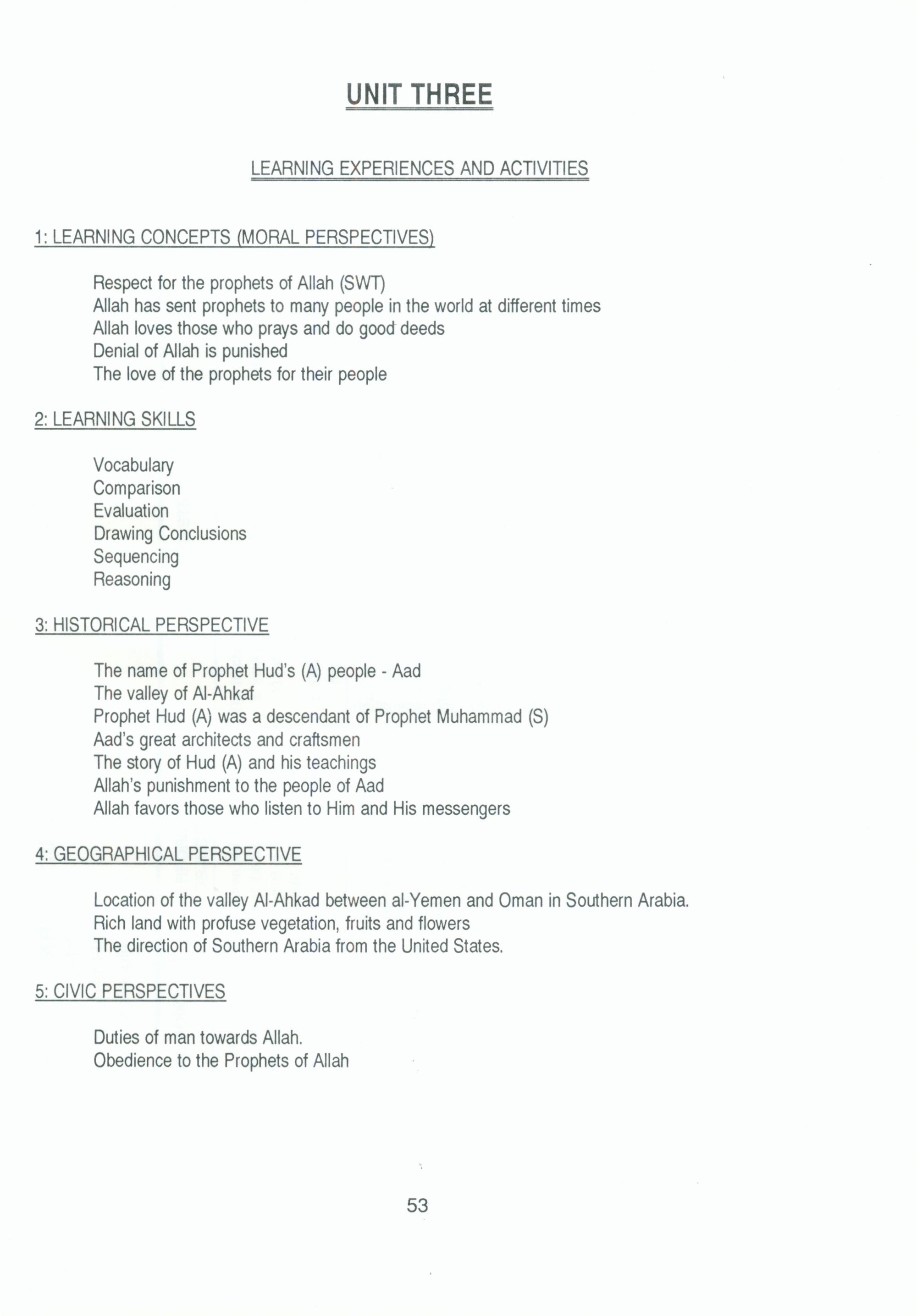 IQRA' Kindergarten Curriculum Volume 1 - Islamic History