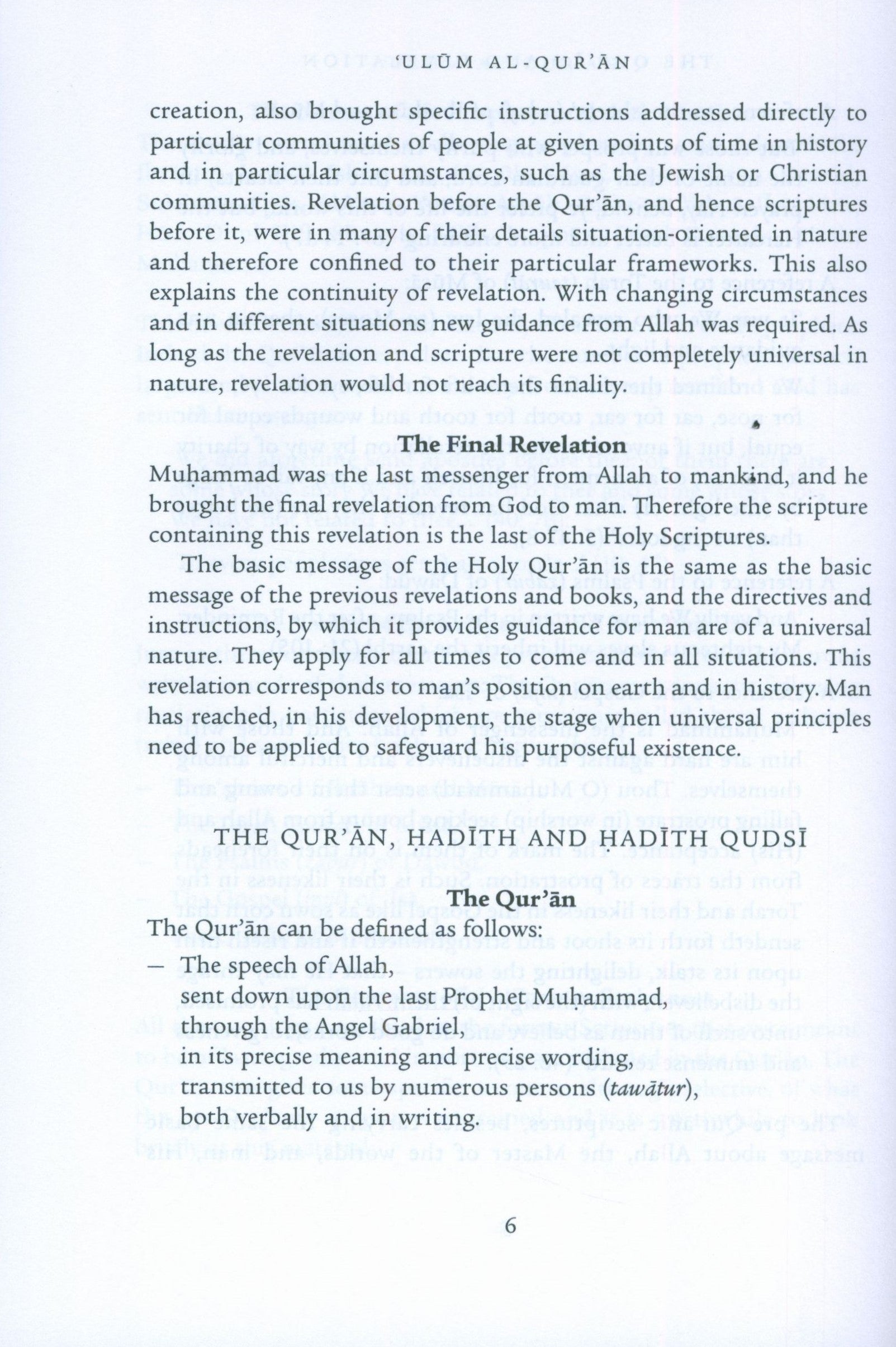 Ulum al Qur'an: An Introduction to the Sciences of the Qur'an