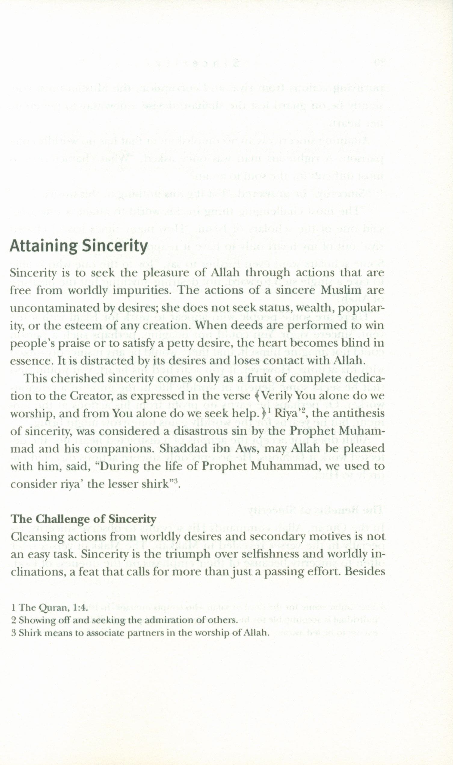 Sincerity: The Essential Quality