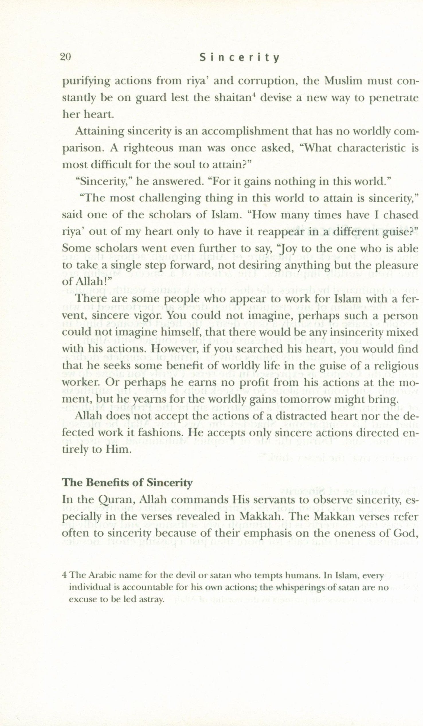 Sincerity: The Essential Quality