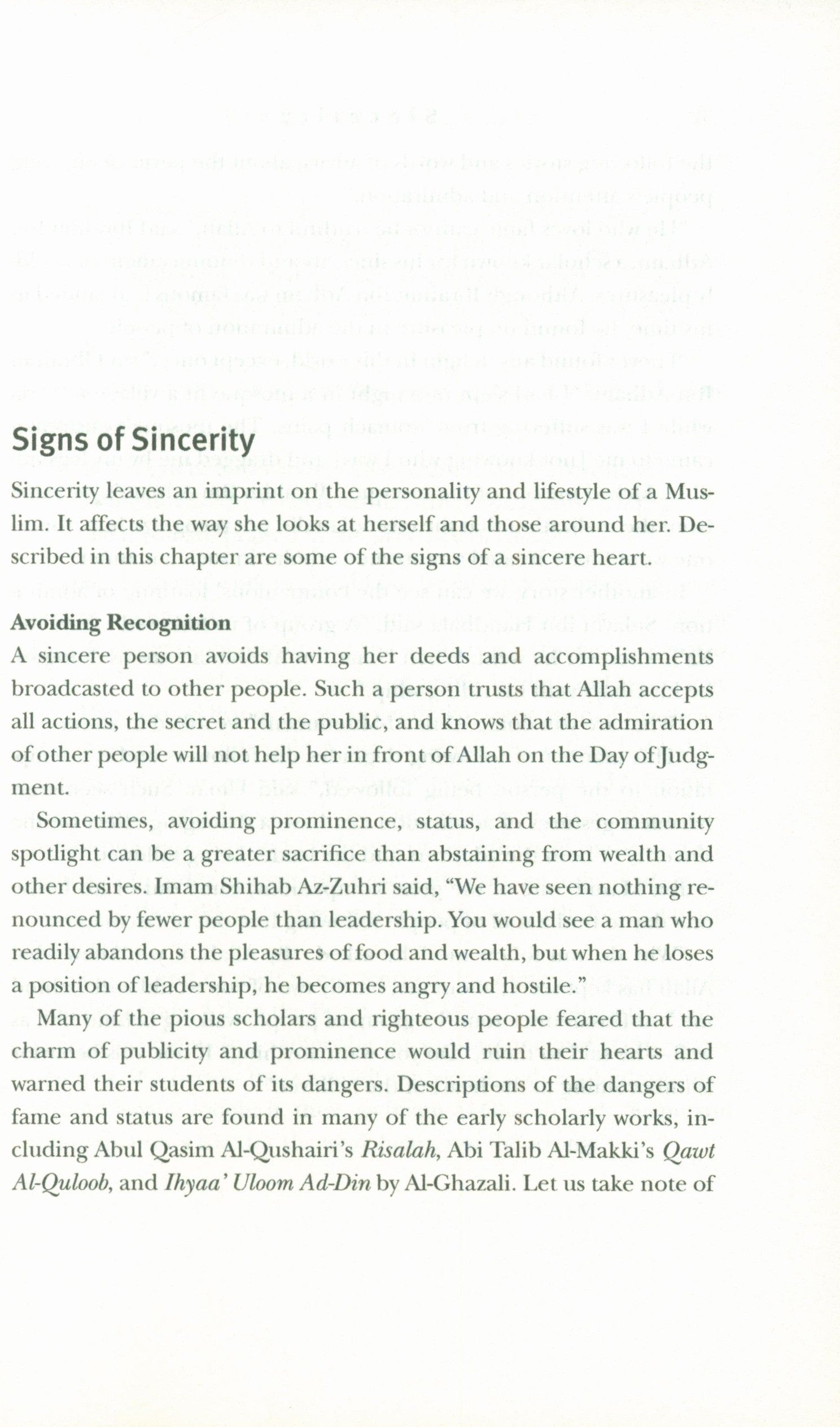 Sincerity: The Essential Quality