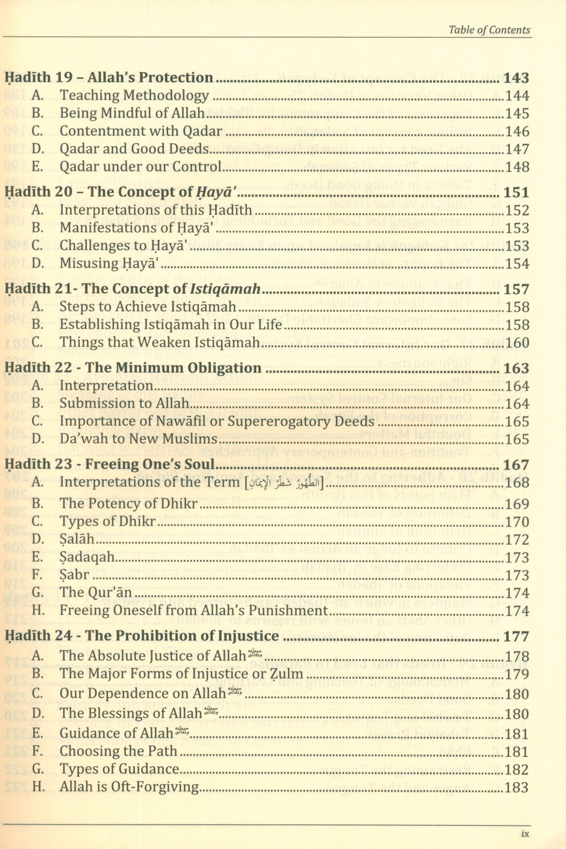 Commentary on the Forty Hadith of Imam Al-Nawawi - Timeless Prophetic Gems of Guidance and Wisdom