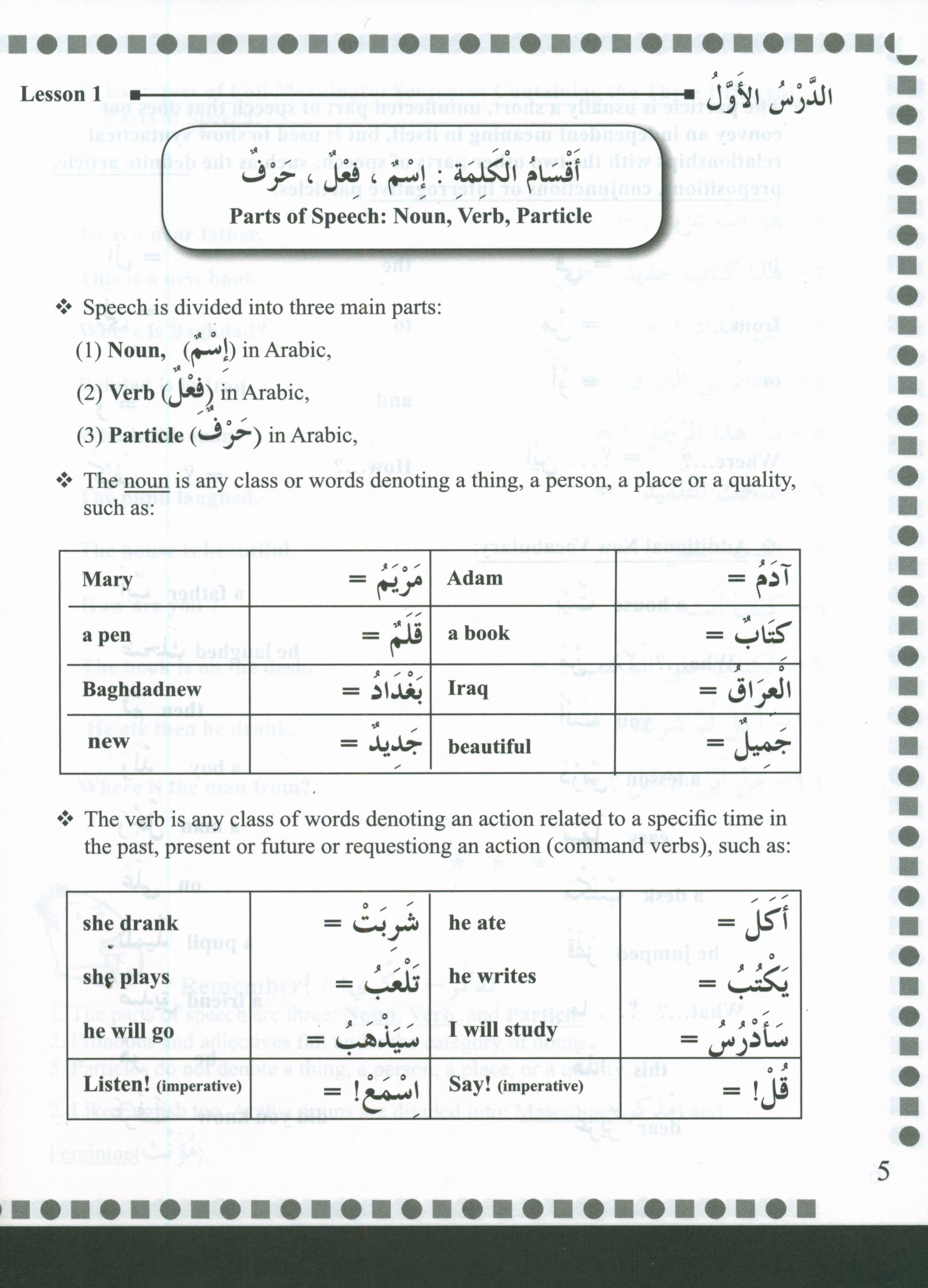 First Steps in Arabic Grammar الخطوات الأولى في القواعد العربية