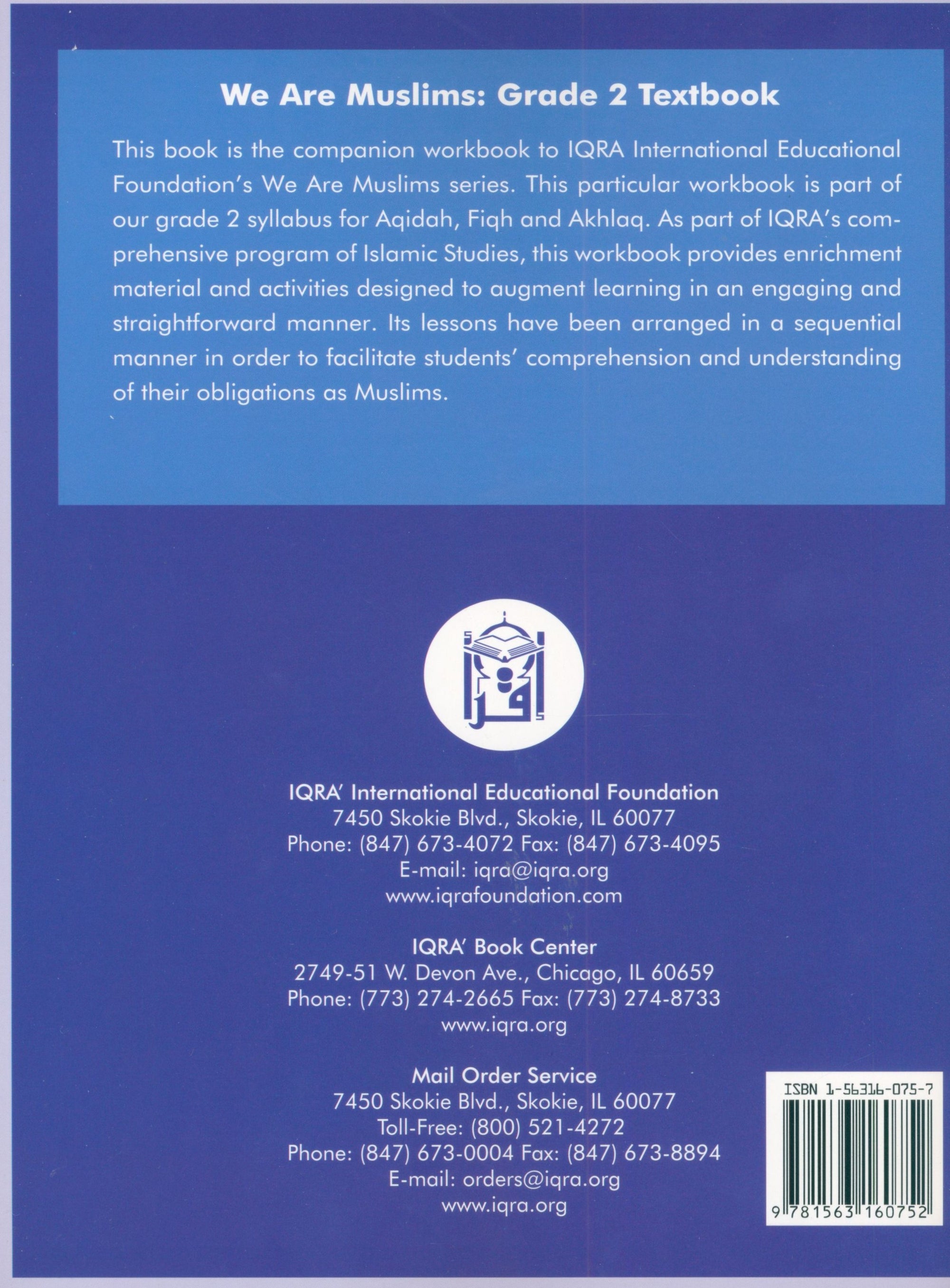 We Are Muslims Workbook Grade 2