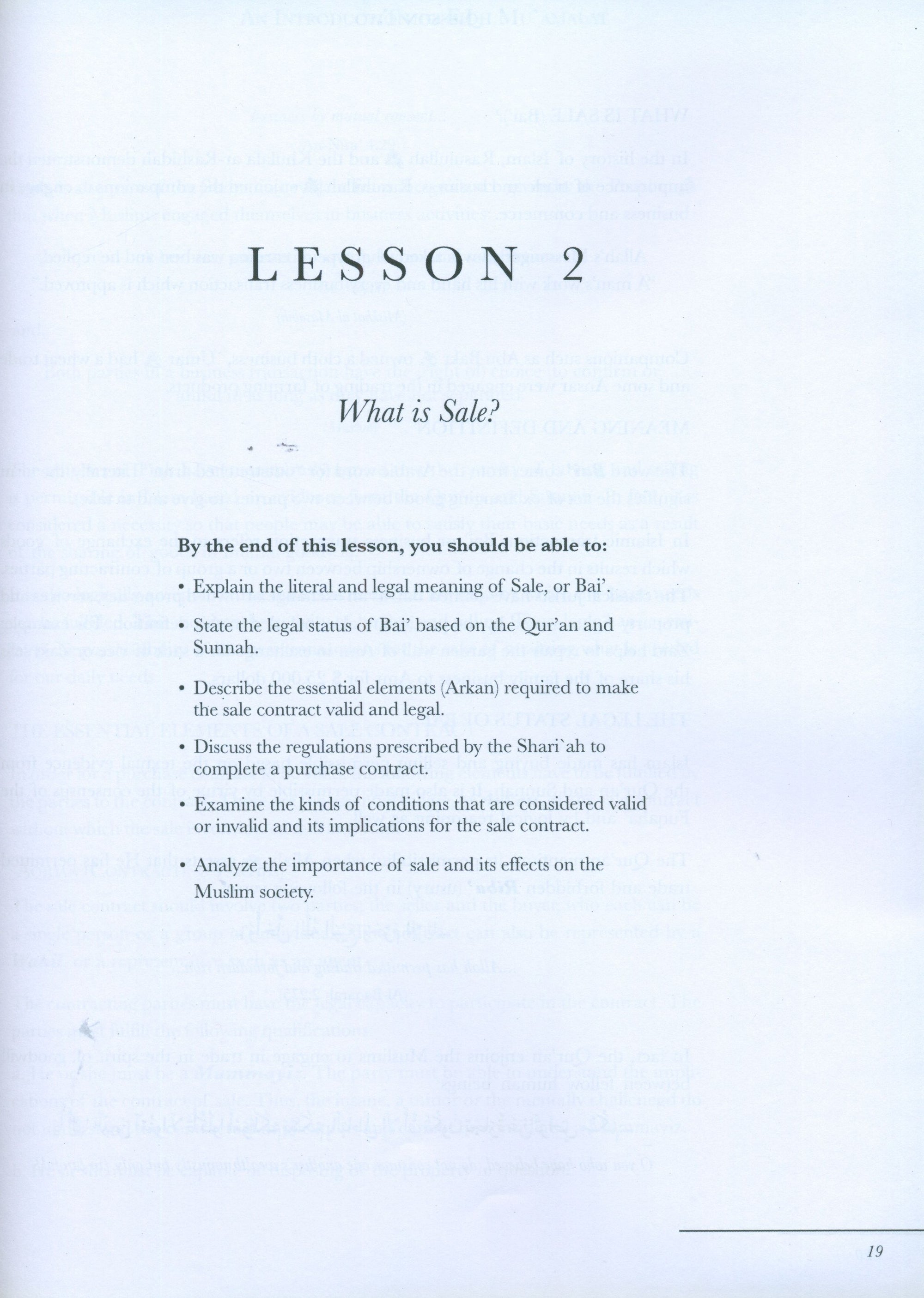 The Principles of Dealings & Transactions - Usul ul-Fiqh Muamalat