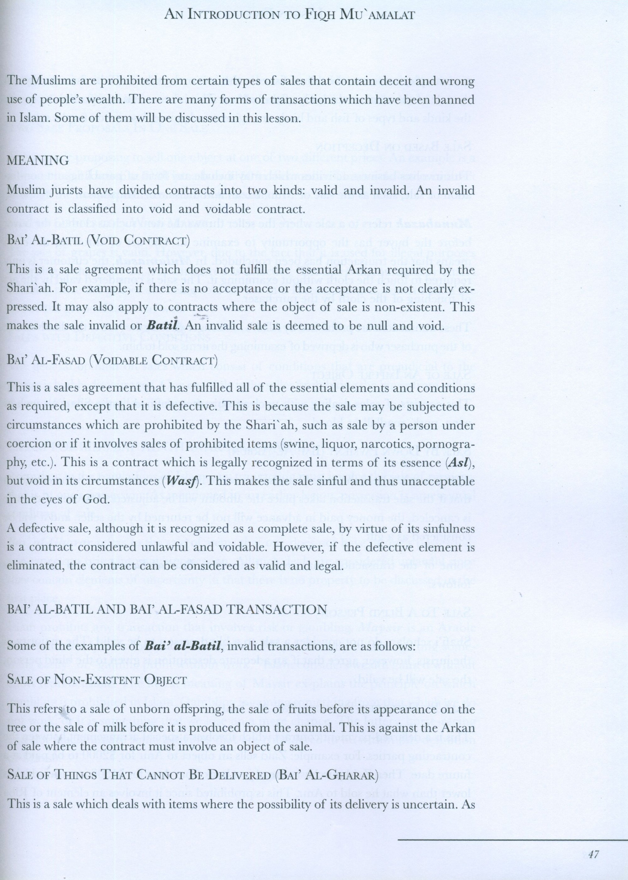 The Principles of Dealings & Transactions - Usul ul-Fiqh Muamalat