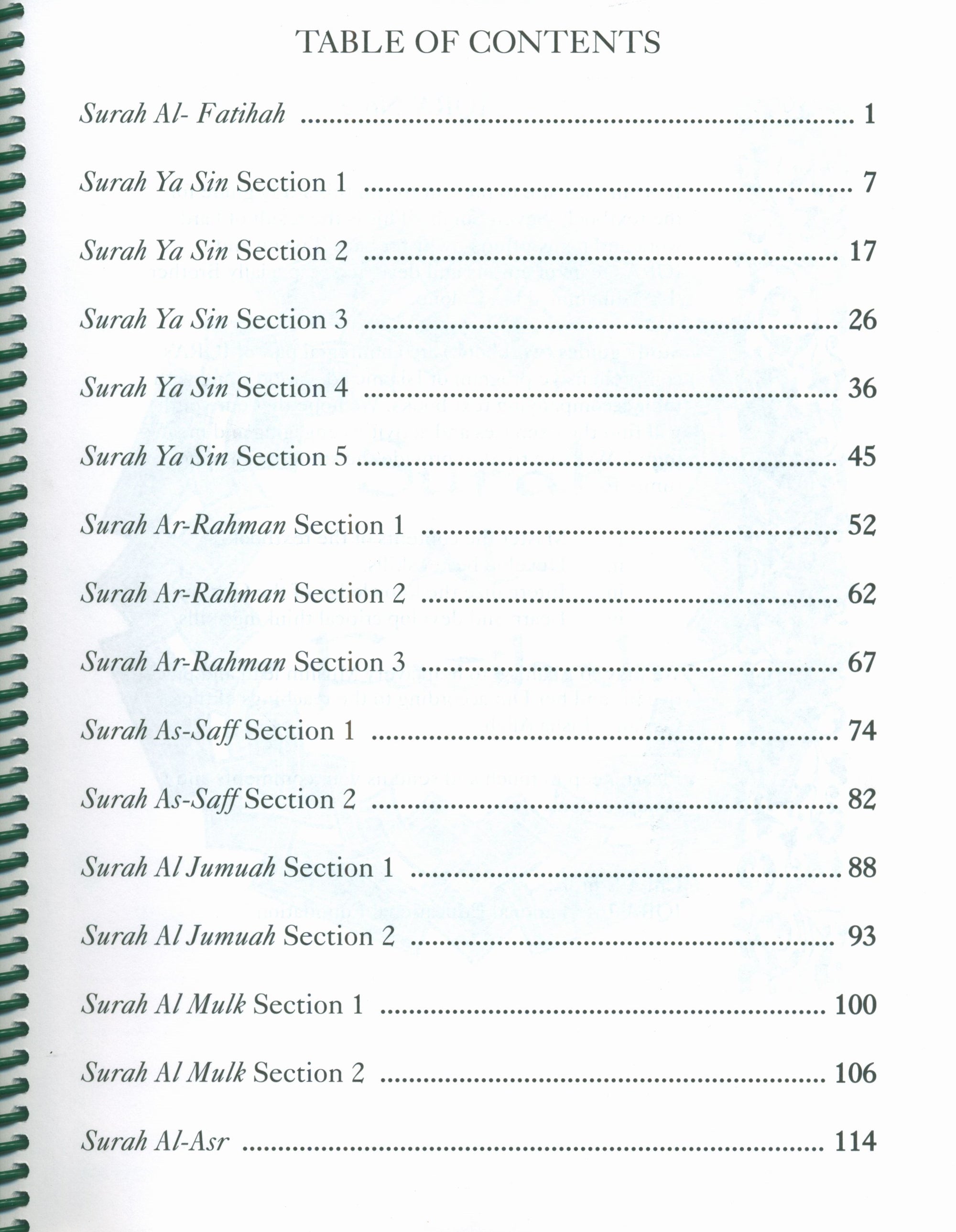 Seven Surahs for the Classroom Workbook