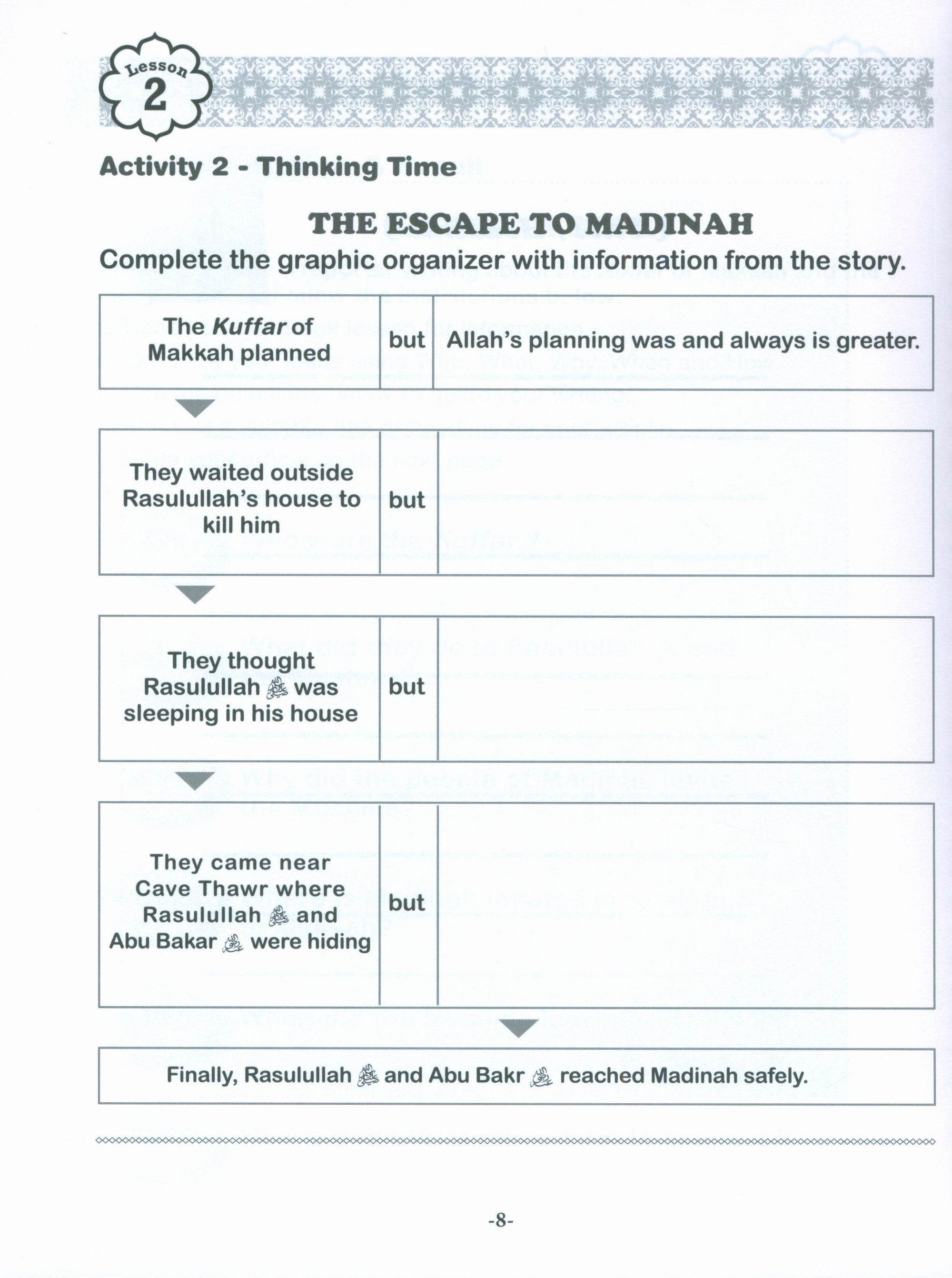 Sirah of our Prophet (Our Prophet Life in Madina) Grade 3 Workbook