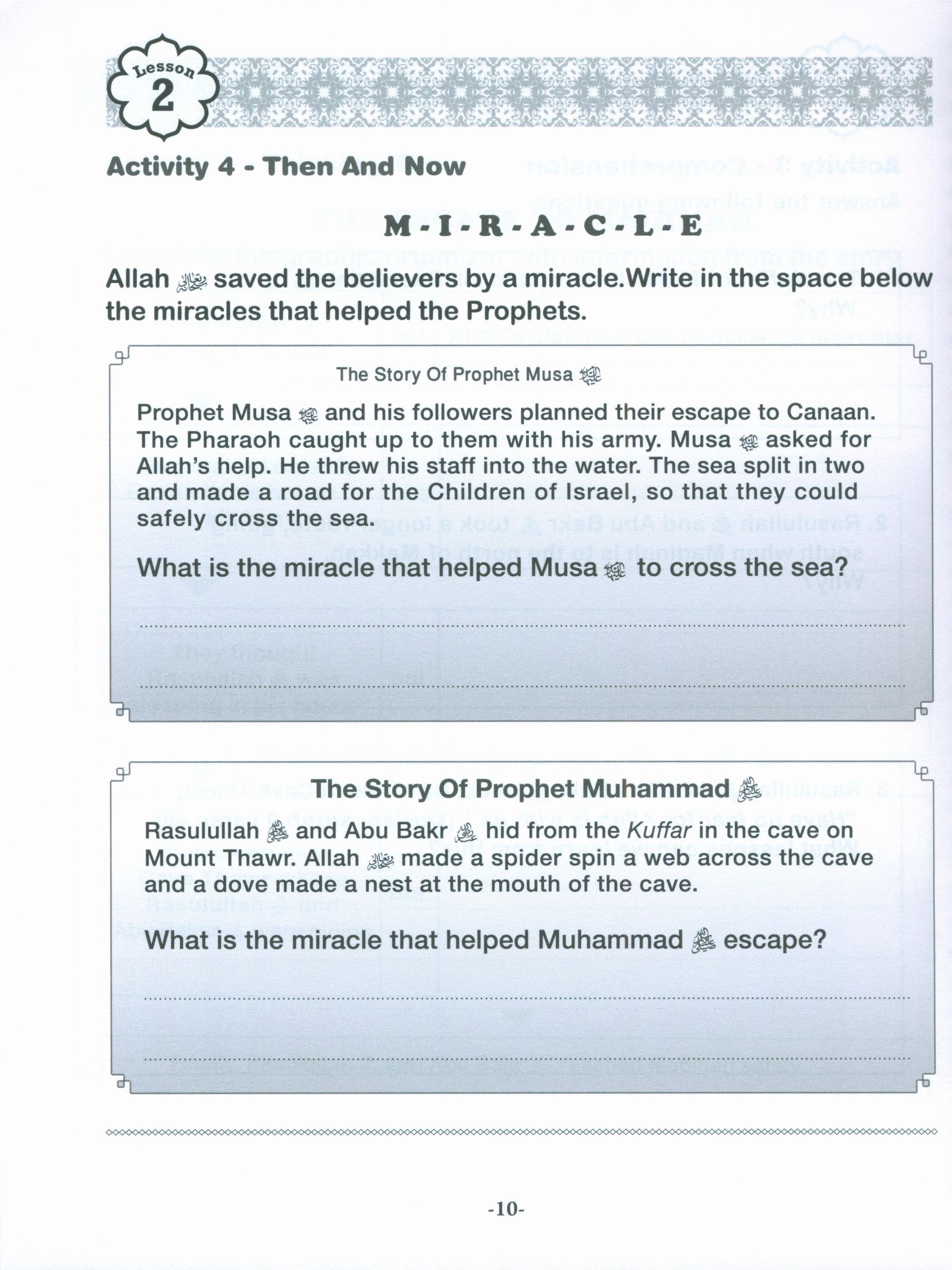 Sirah of our Prophet (Our Prophet Life in Madina) Grade 3 Workbook