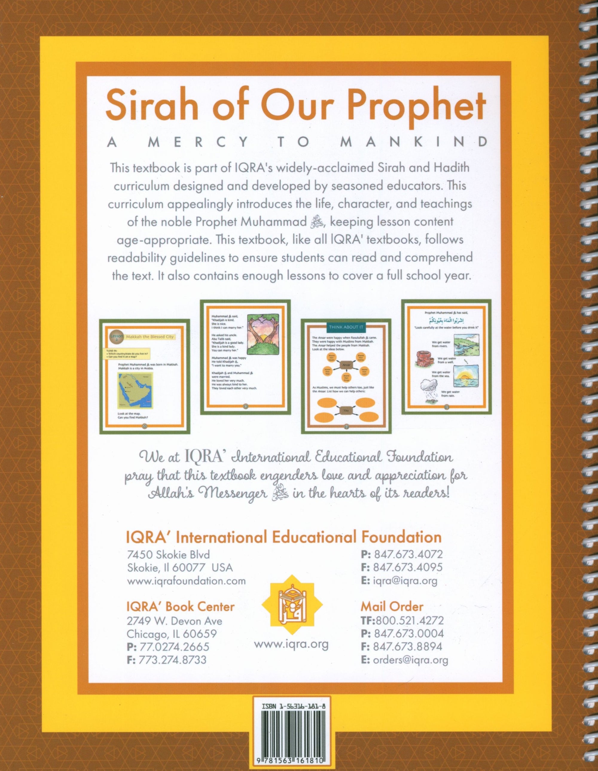 Sirah of our Prophet (Muhammad Rasulullah The Last Prophet) Grade 1 Workbook