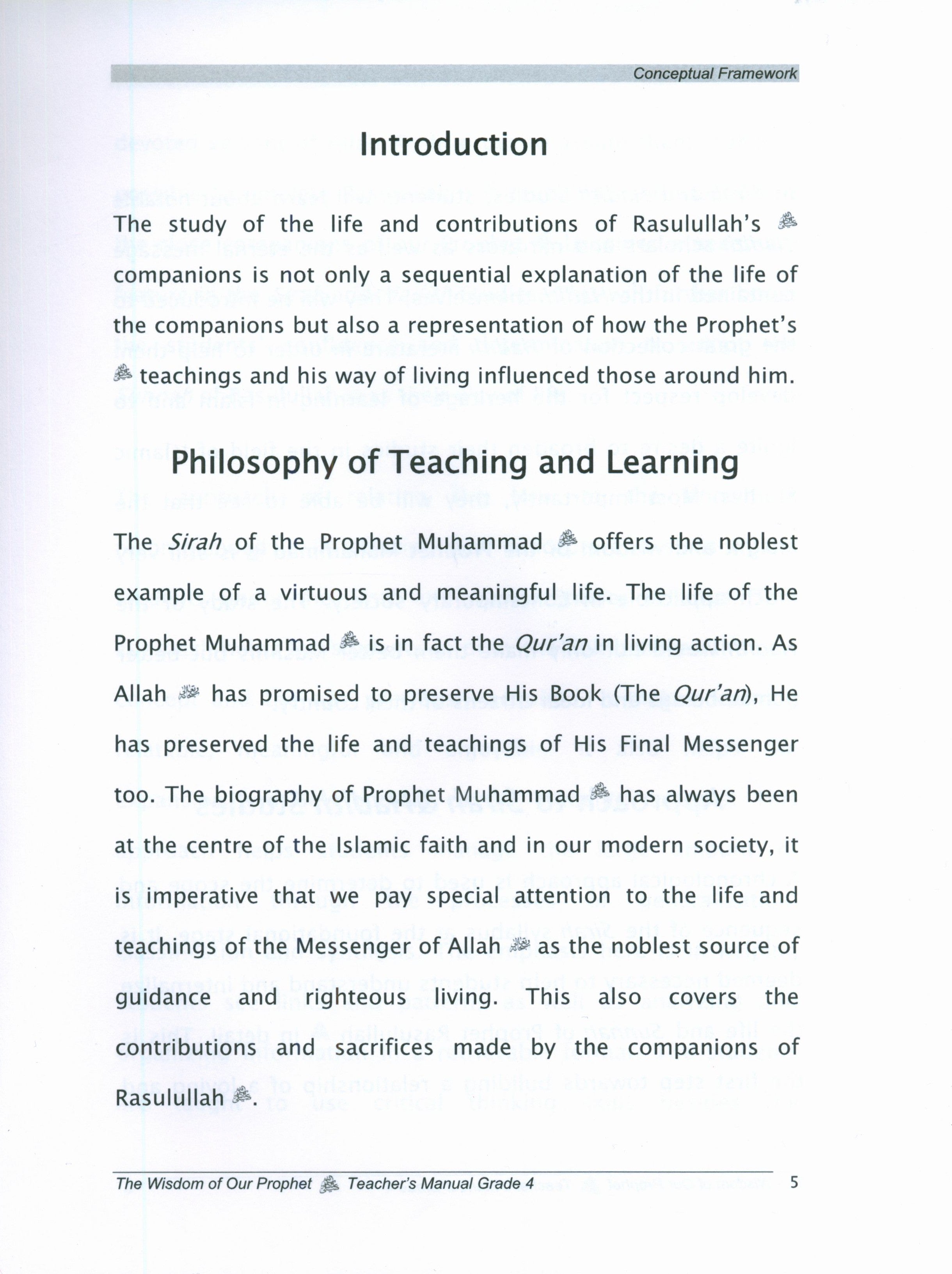 Sirah of our Prophet Grade 4: Teacher's Manual
