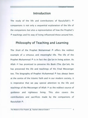 Sirah of our Prophet Grade 4: Teacher's Manual