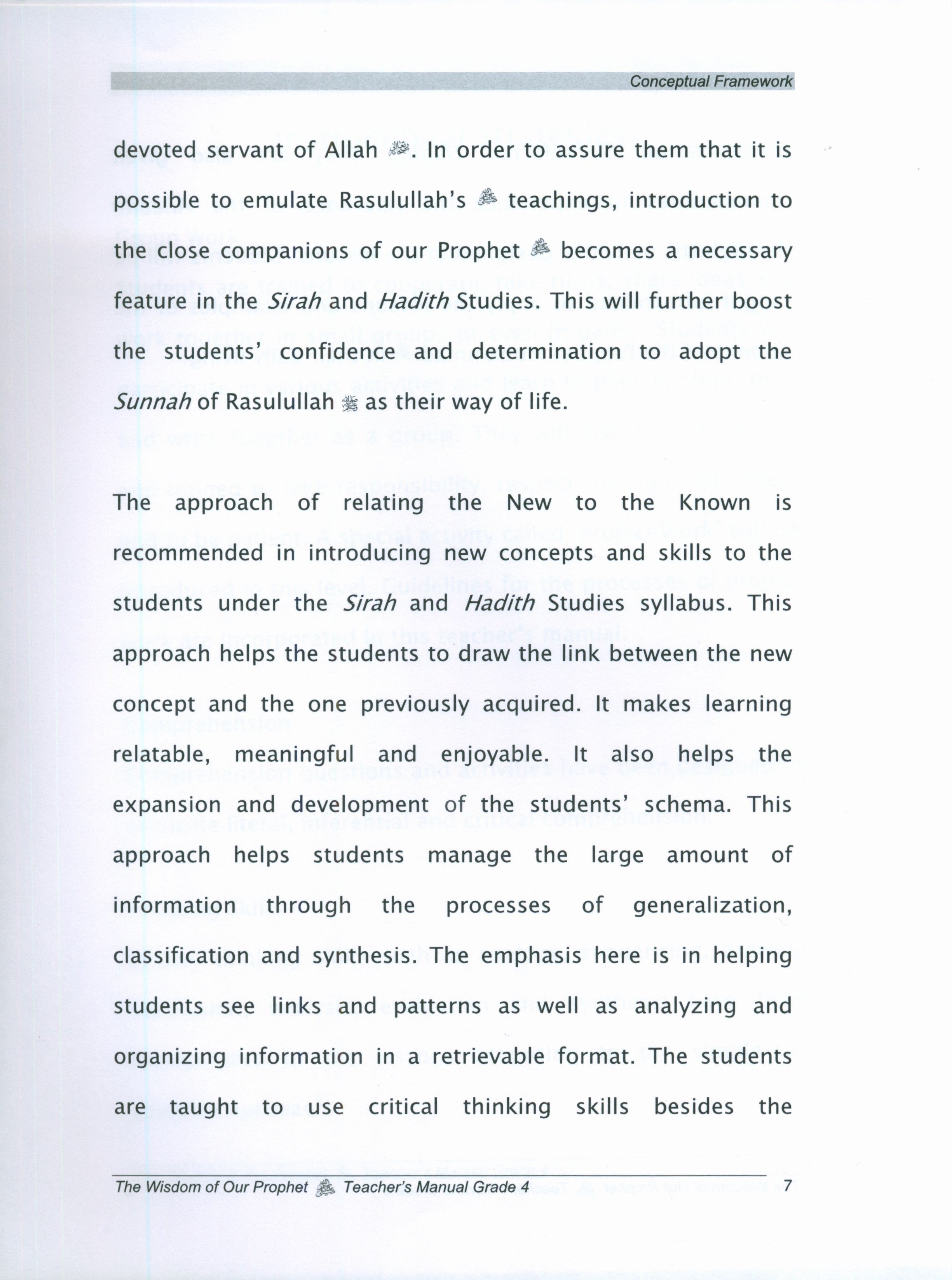 Sirah of our Prophet Grade 4: Teacher's Manual