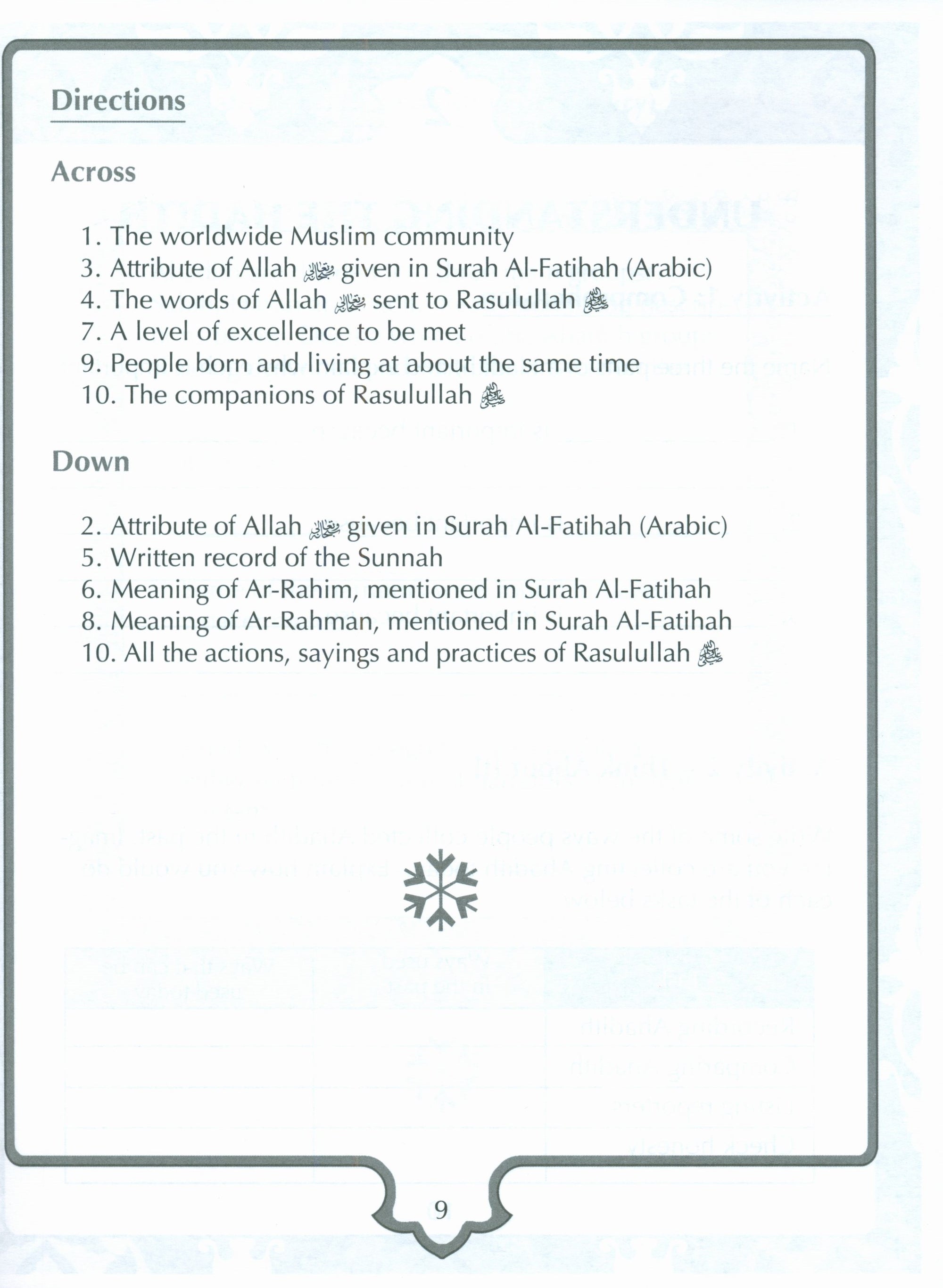 Sirah of our Prophet (Wisdom of Our Prophet) Grade 4 Workbook