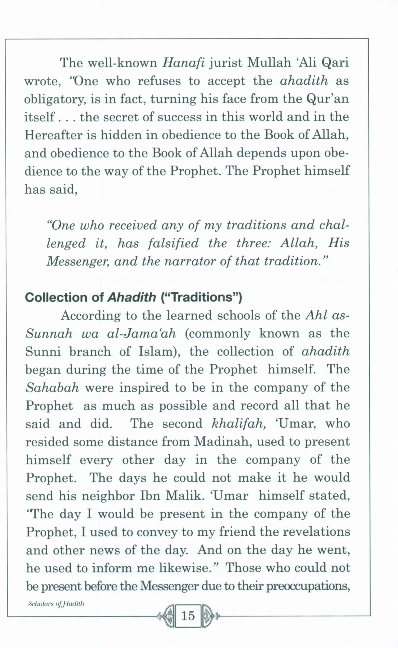 Scholars of Hadith