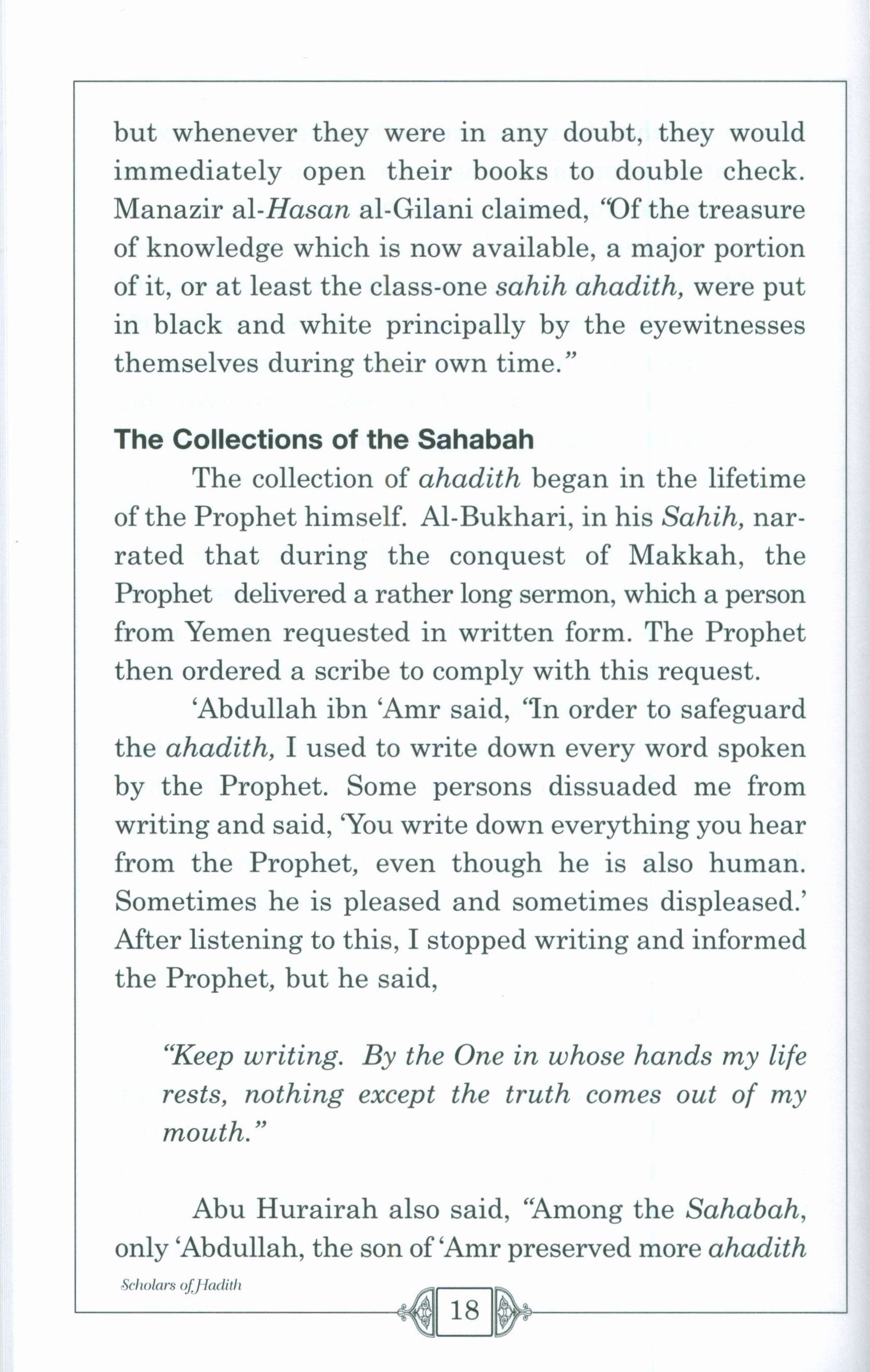 Scholars of Hadith