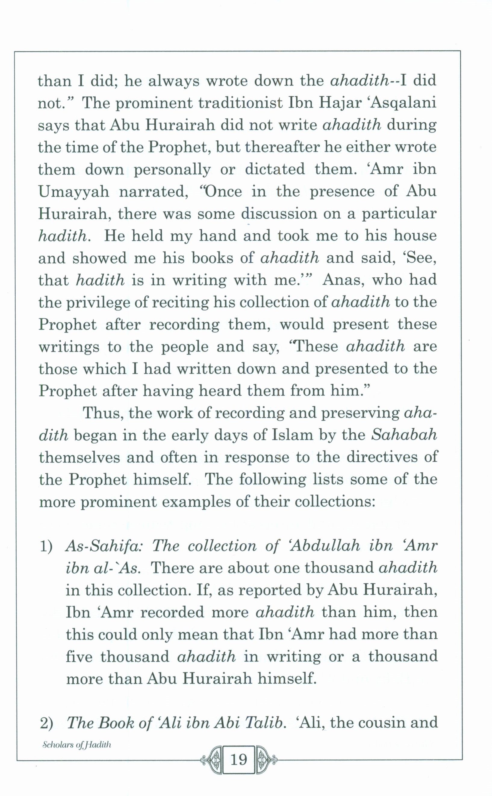 Scholars of Hadith