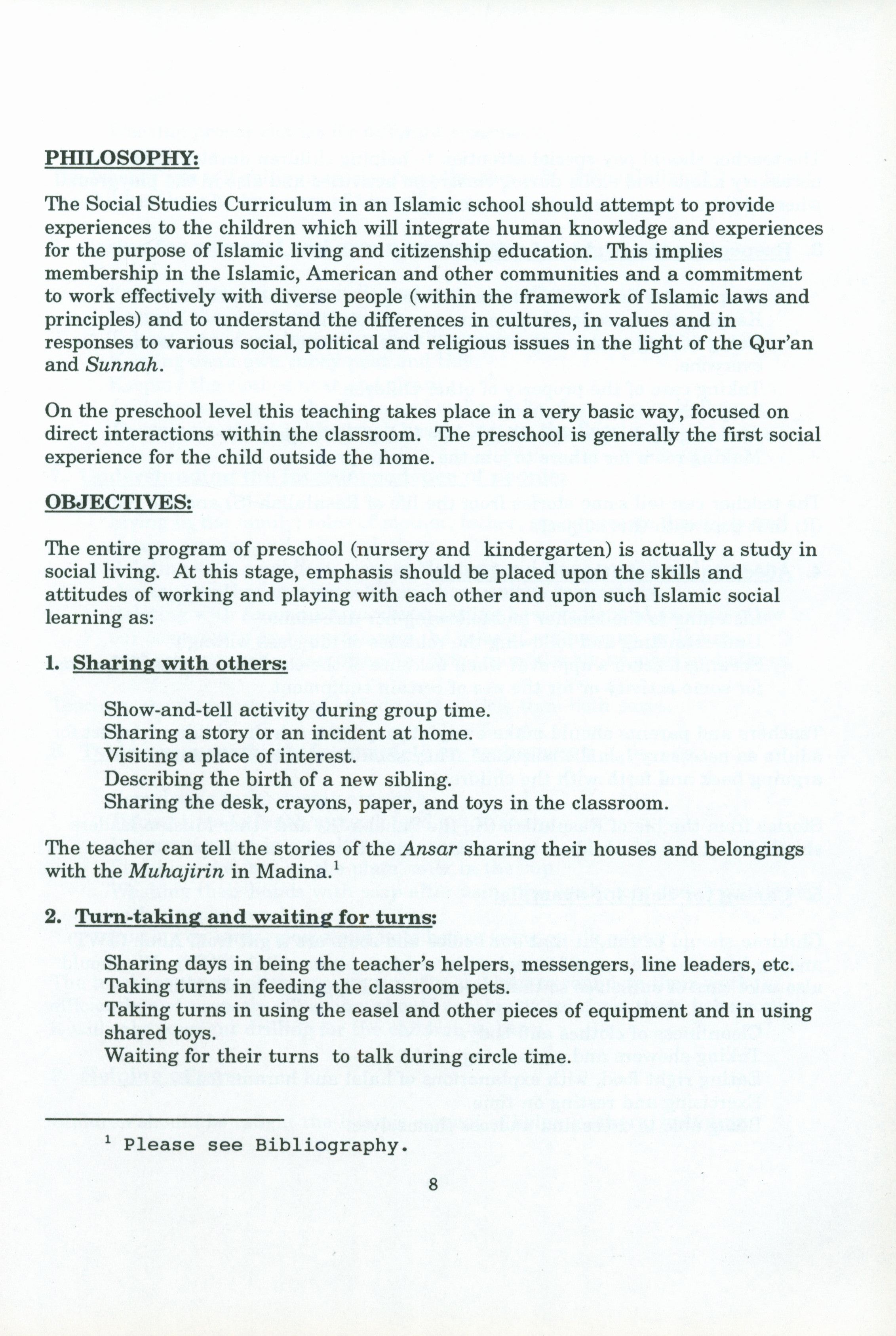 IQRA' Preschool Curriculum Volume 1