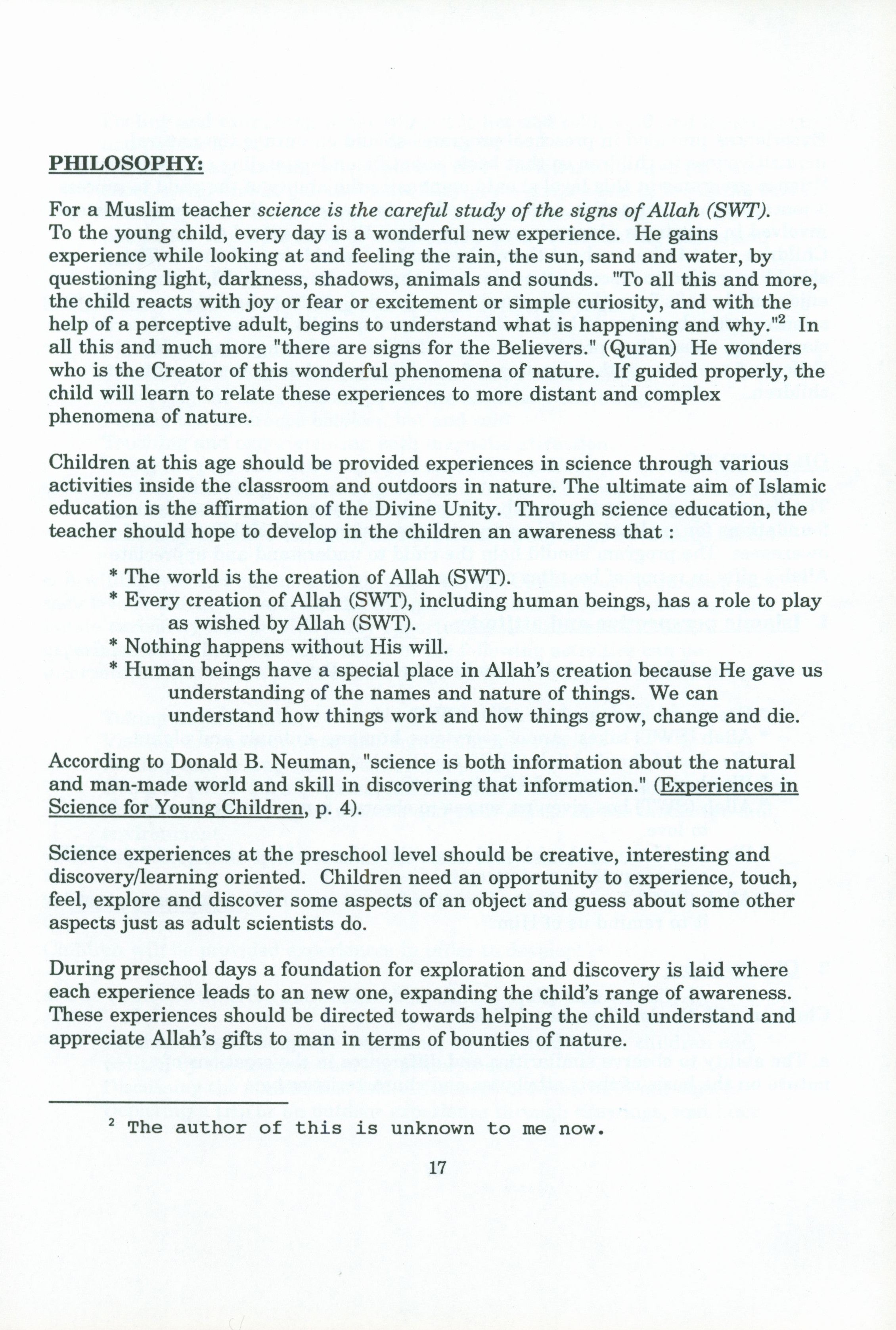 IQRA' Preschool Curriculum Volume 1
