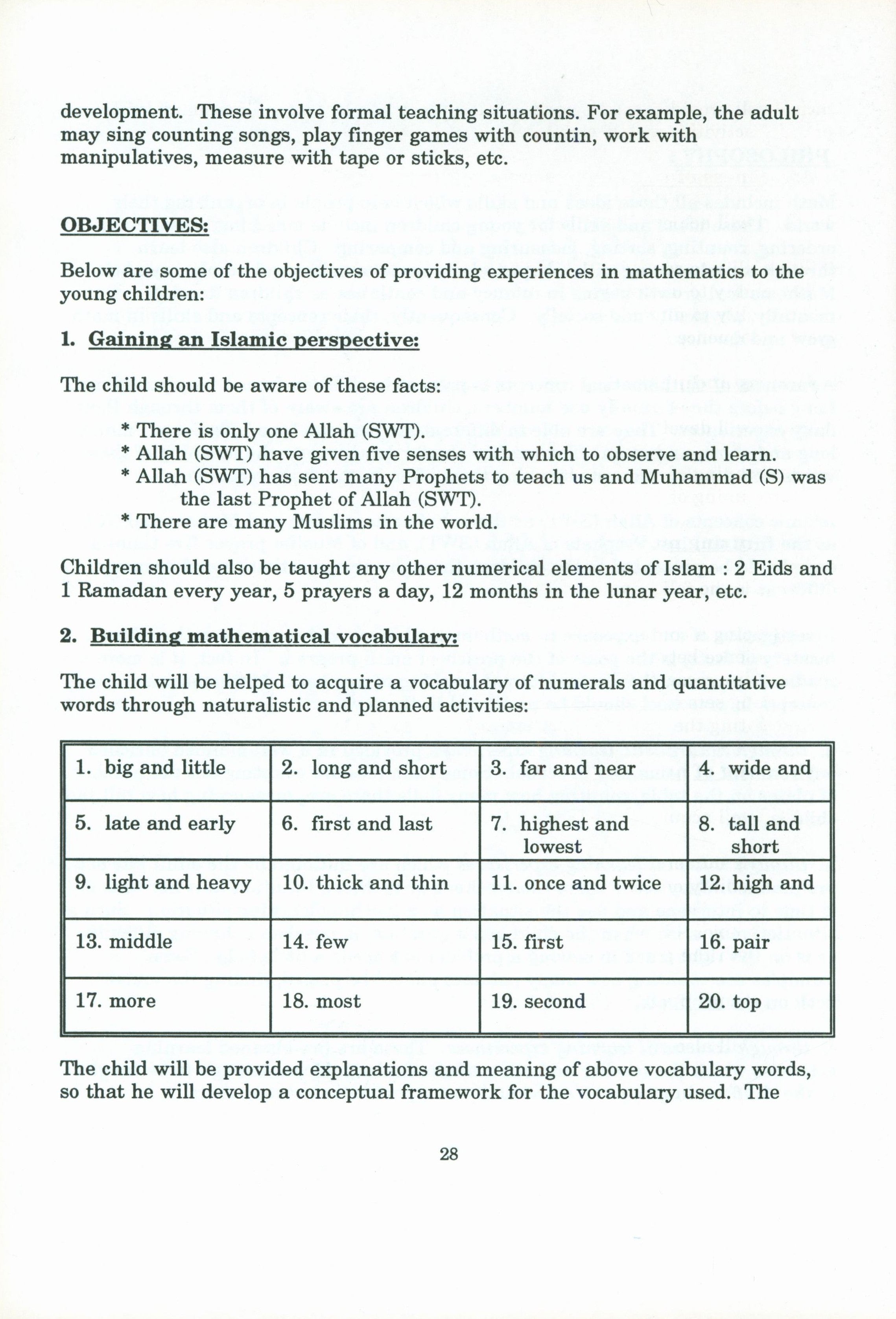 IQRA' Preschool Curriculum Volume 1