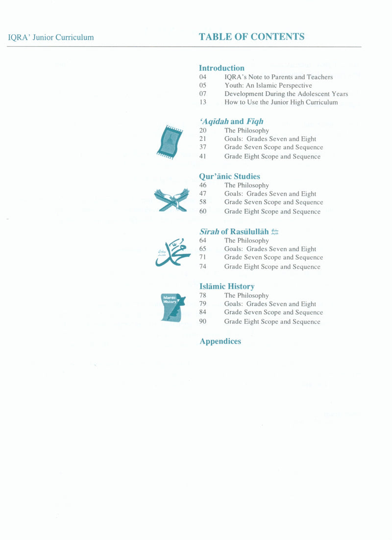 IQRA' Junior High School Curriculum for Islamic Studies - Grades 7 & 8
