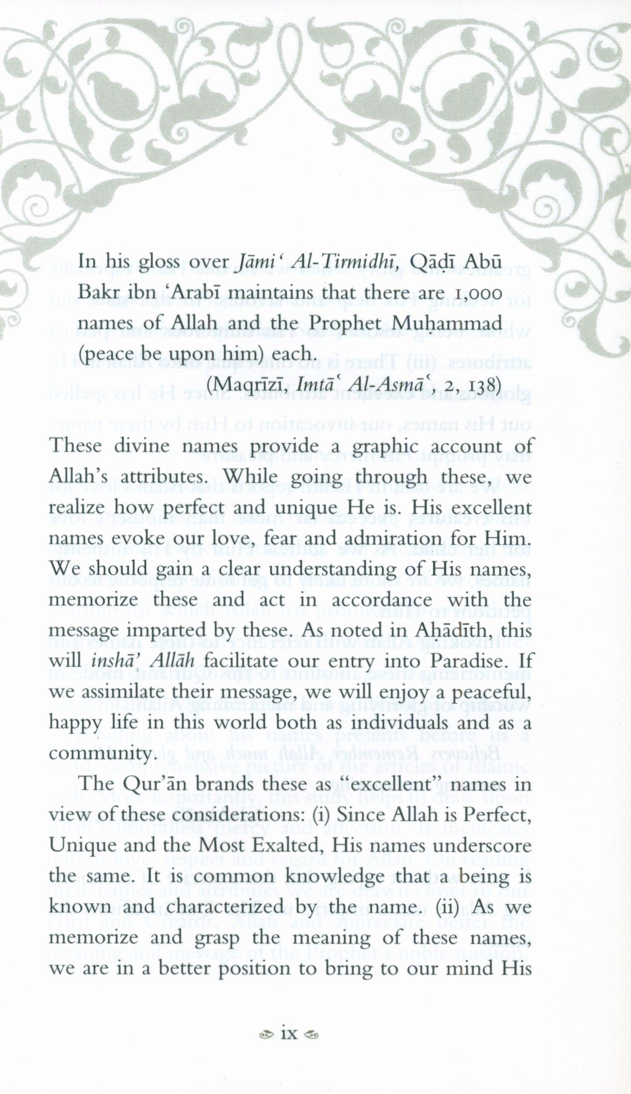 Blessed Names and Attributes of Allah