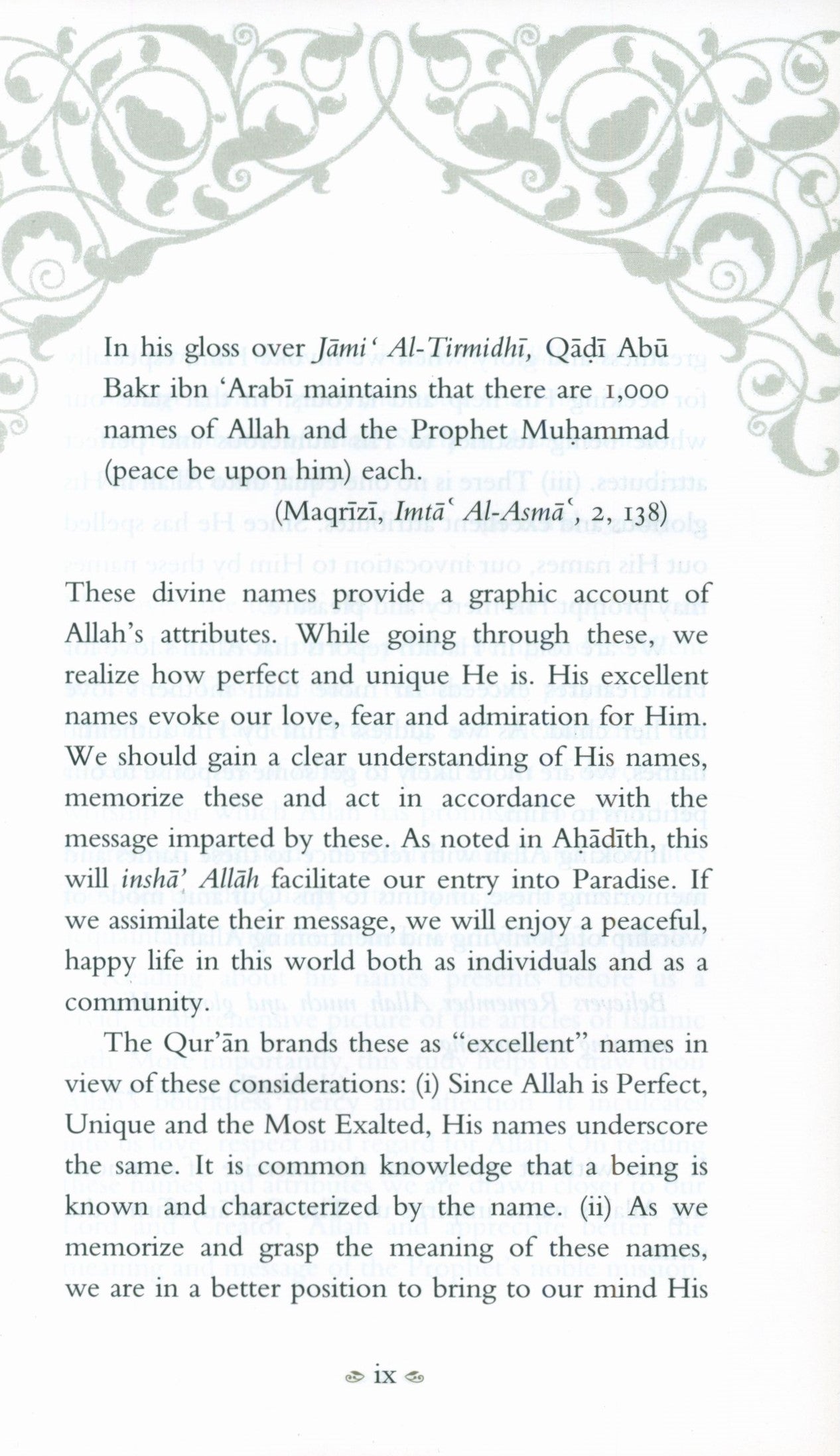 Blessed Names and Attributes of Allah