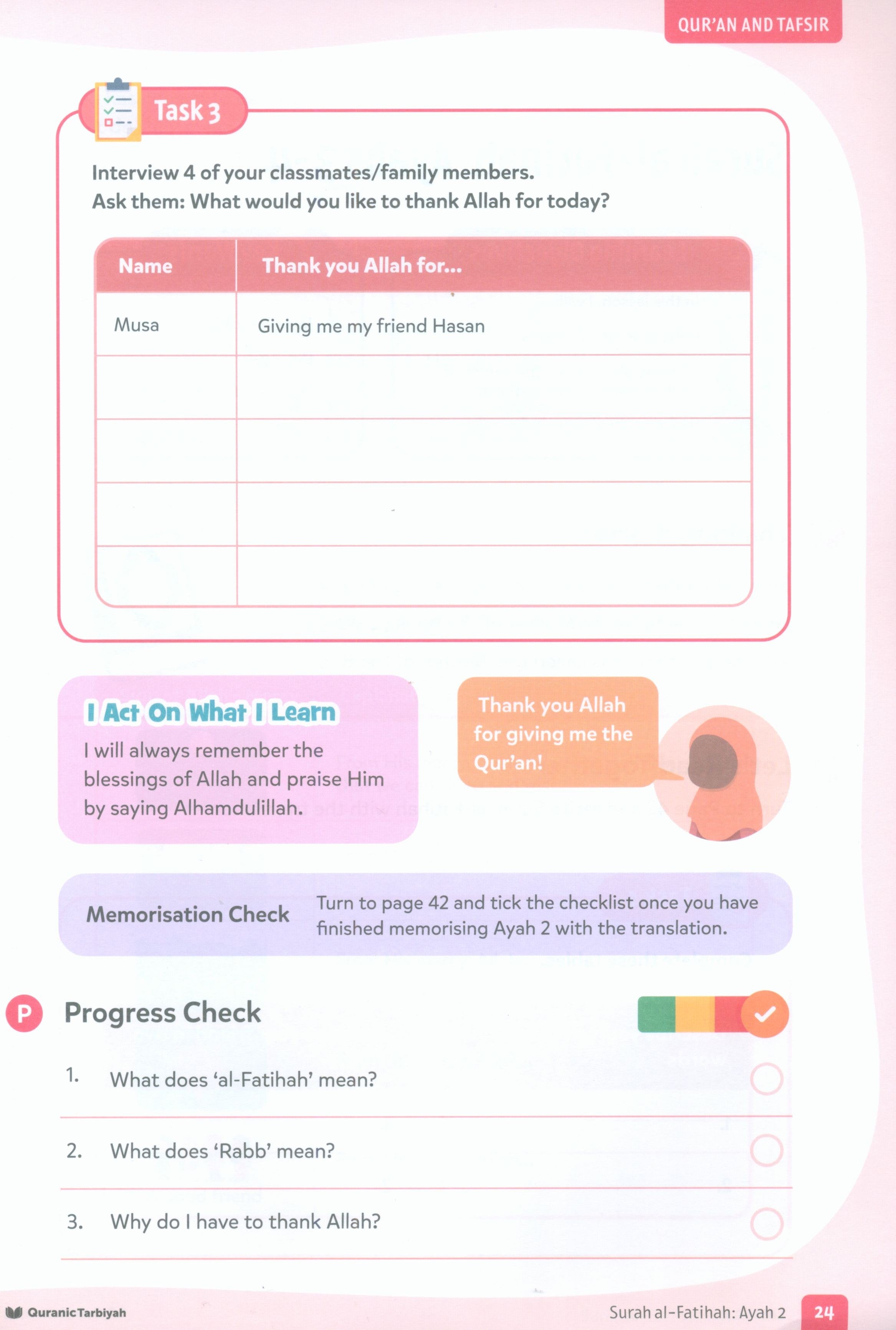 Qur’an & Tadabbur – Level 3 (7+ years)