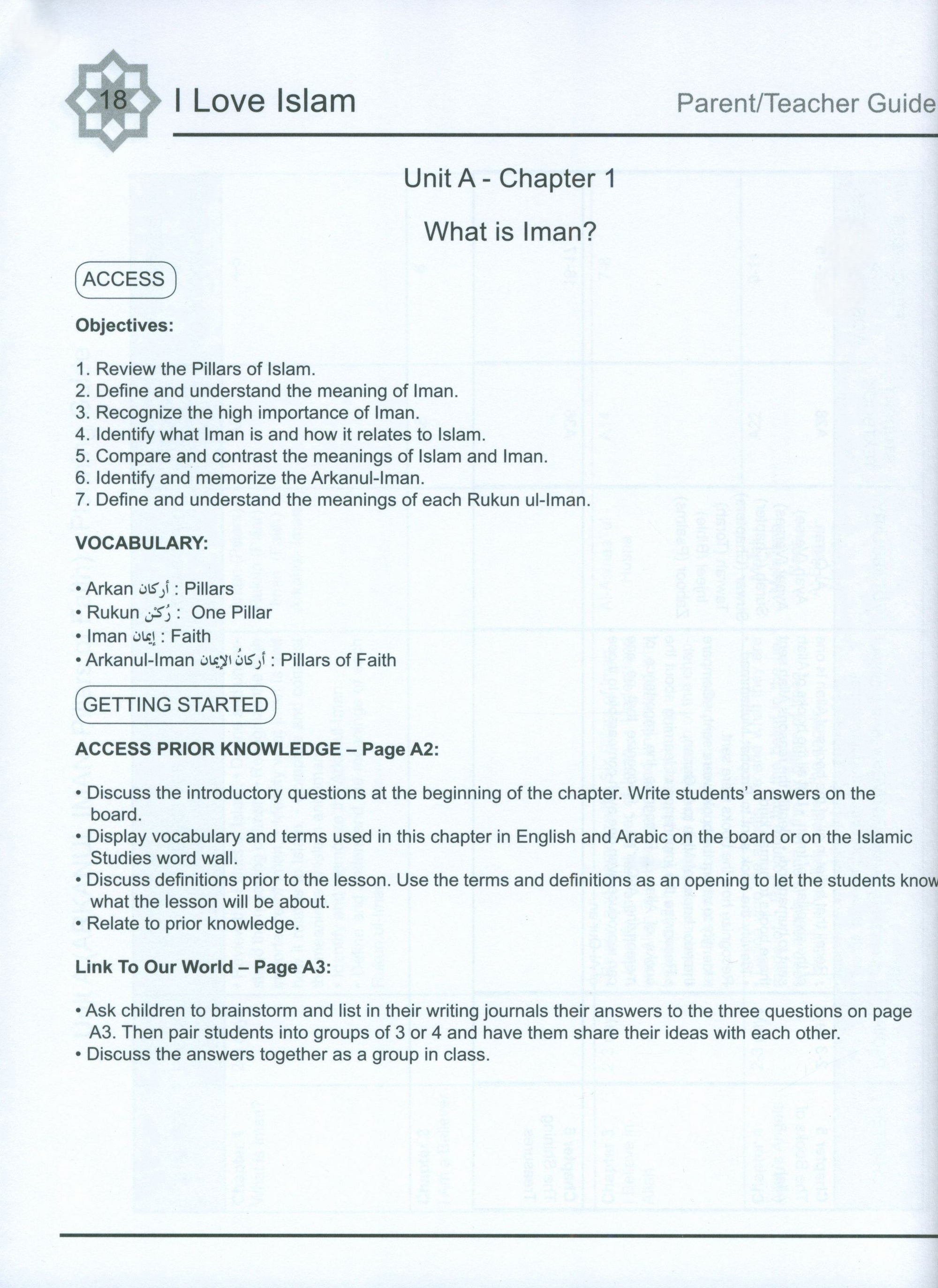 I Love Islam Weekend Edition Teacher / Parent Guide 3