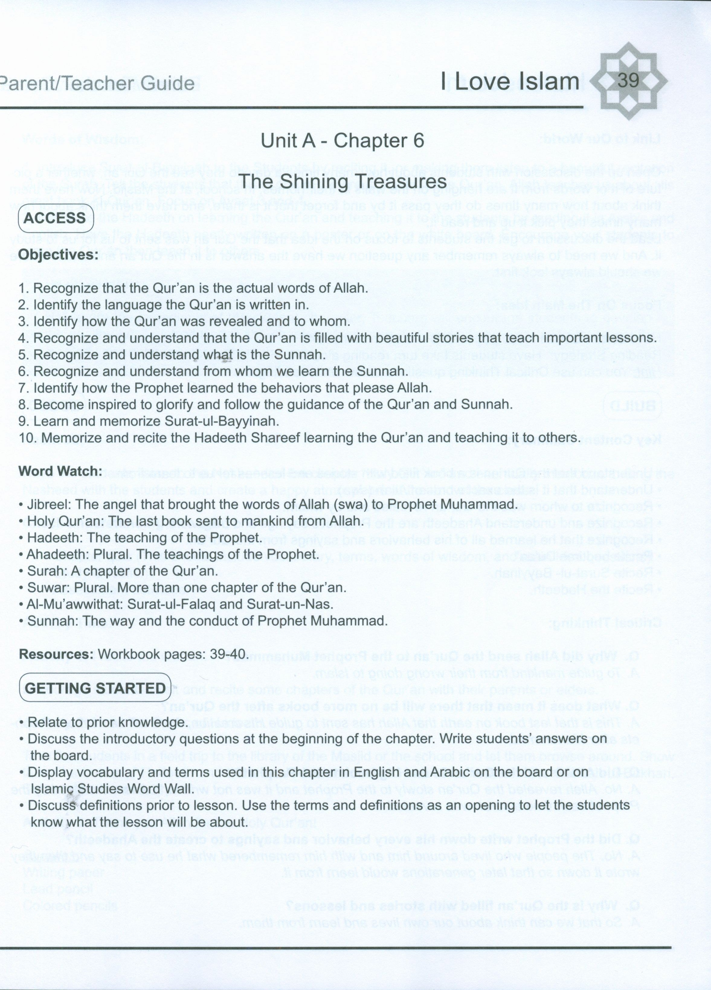 I Love Islam Weekend Edition Teacher / Parent Guide 3