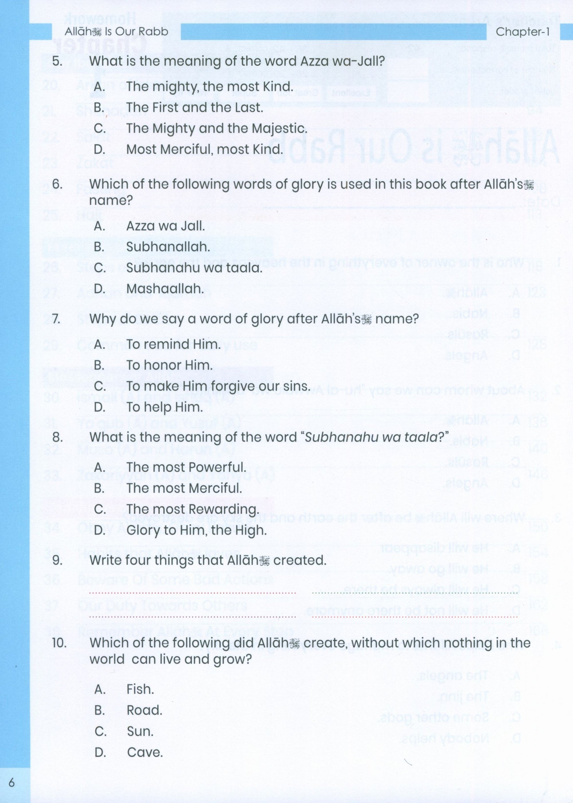 The Message of Islam (Workbook): Level 2