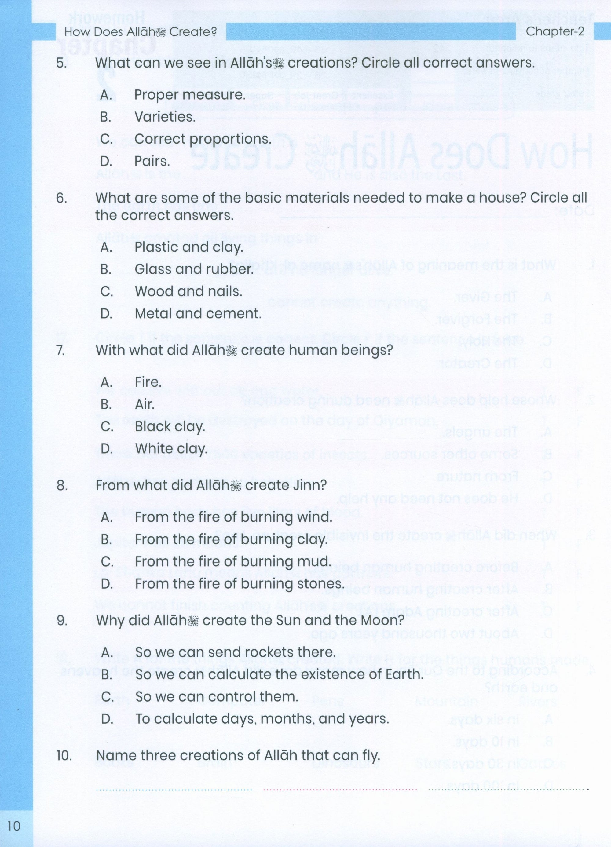 The Message of Islam (Workbook): Level 2