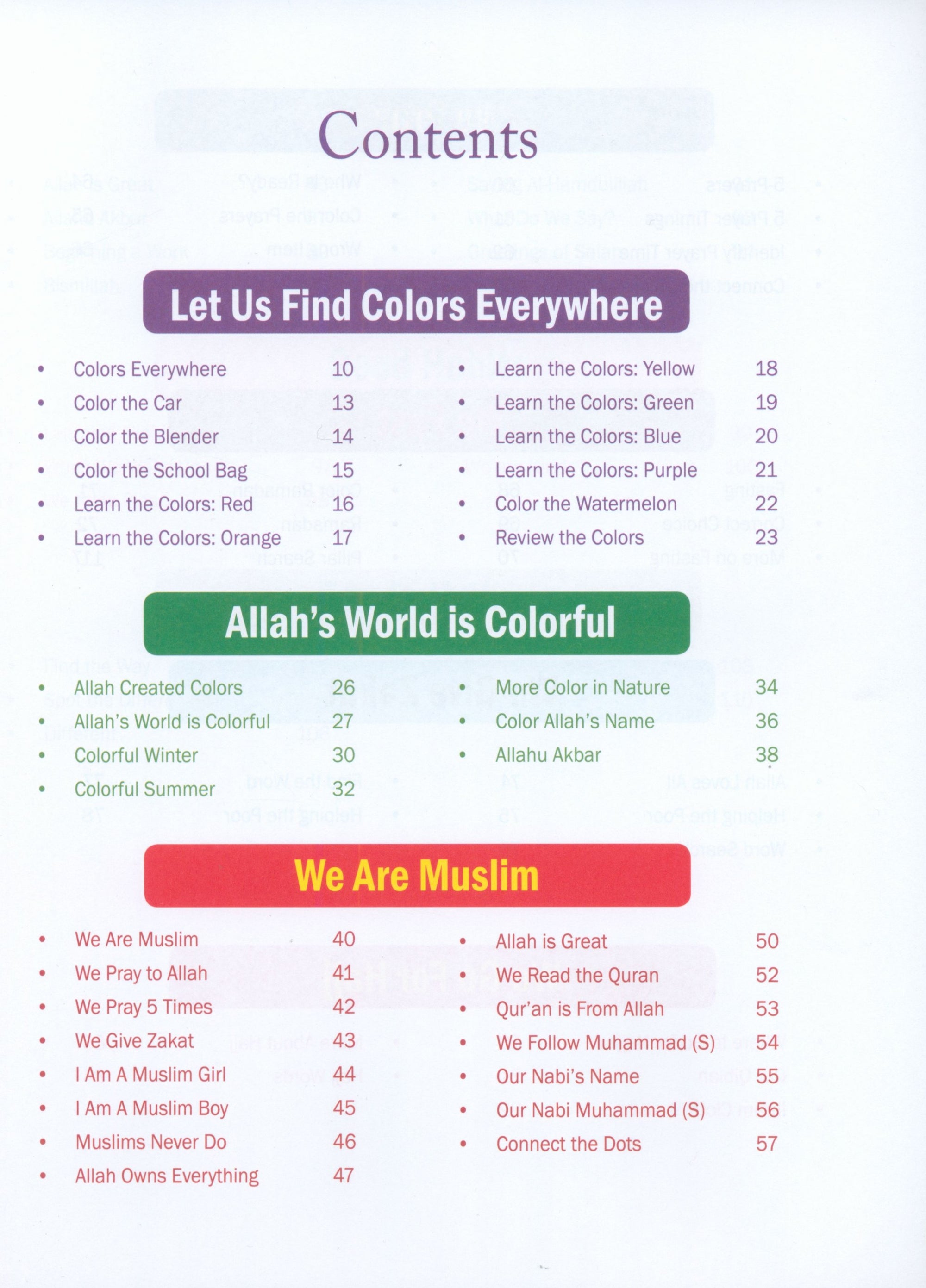 Weekend Learning Islamic Studies Level Junior Kindergarten