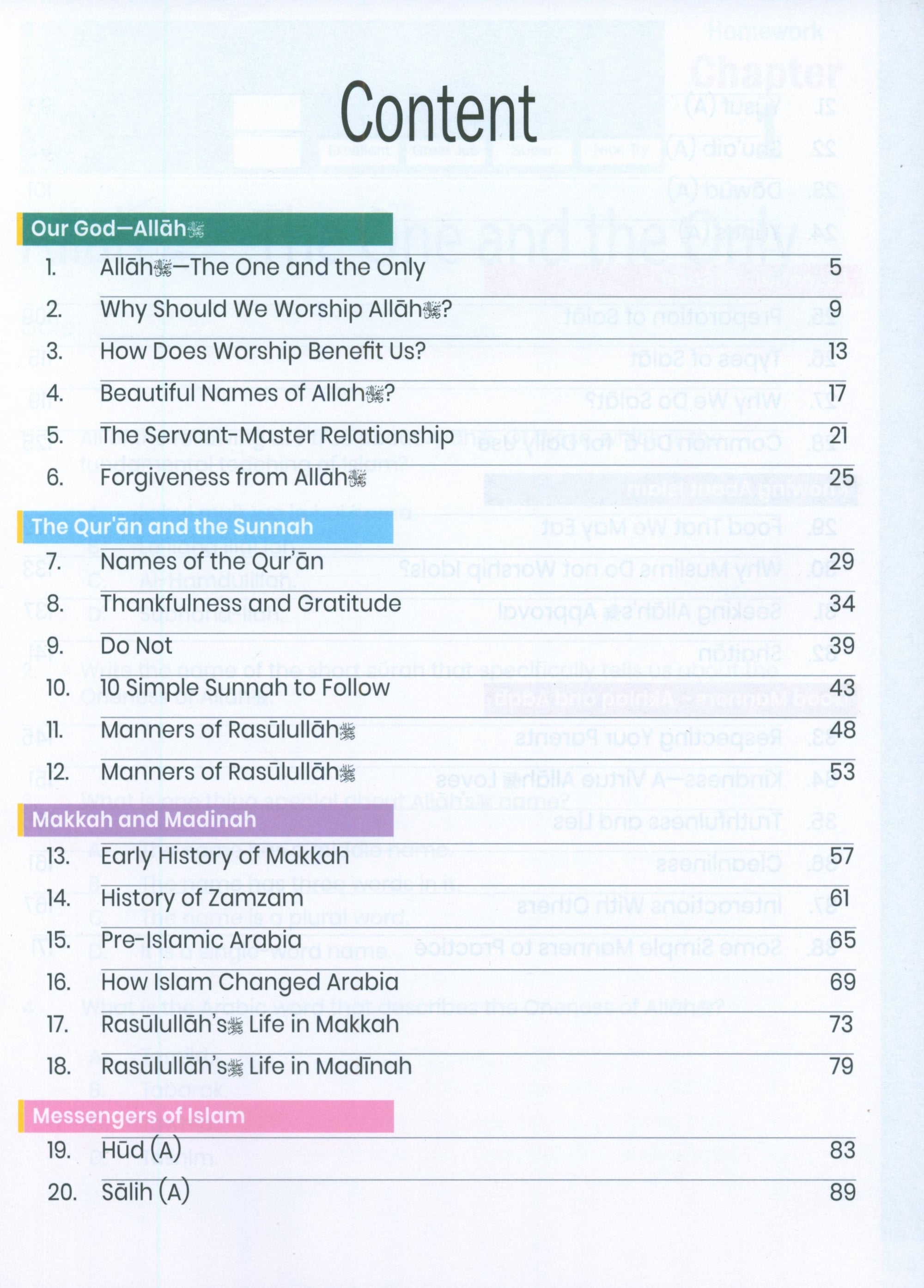 The Message of Islam (Workbook): Level 3