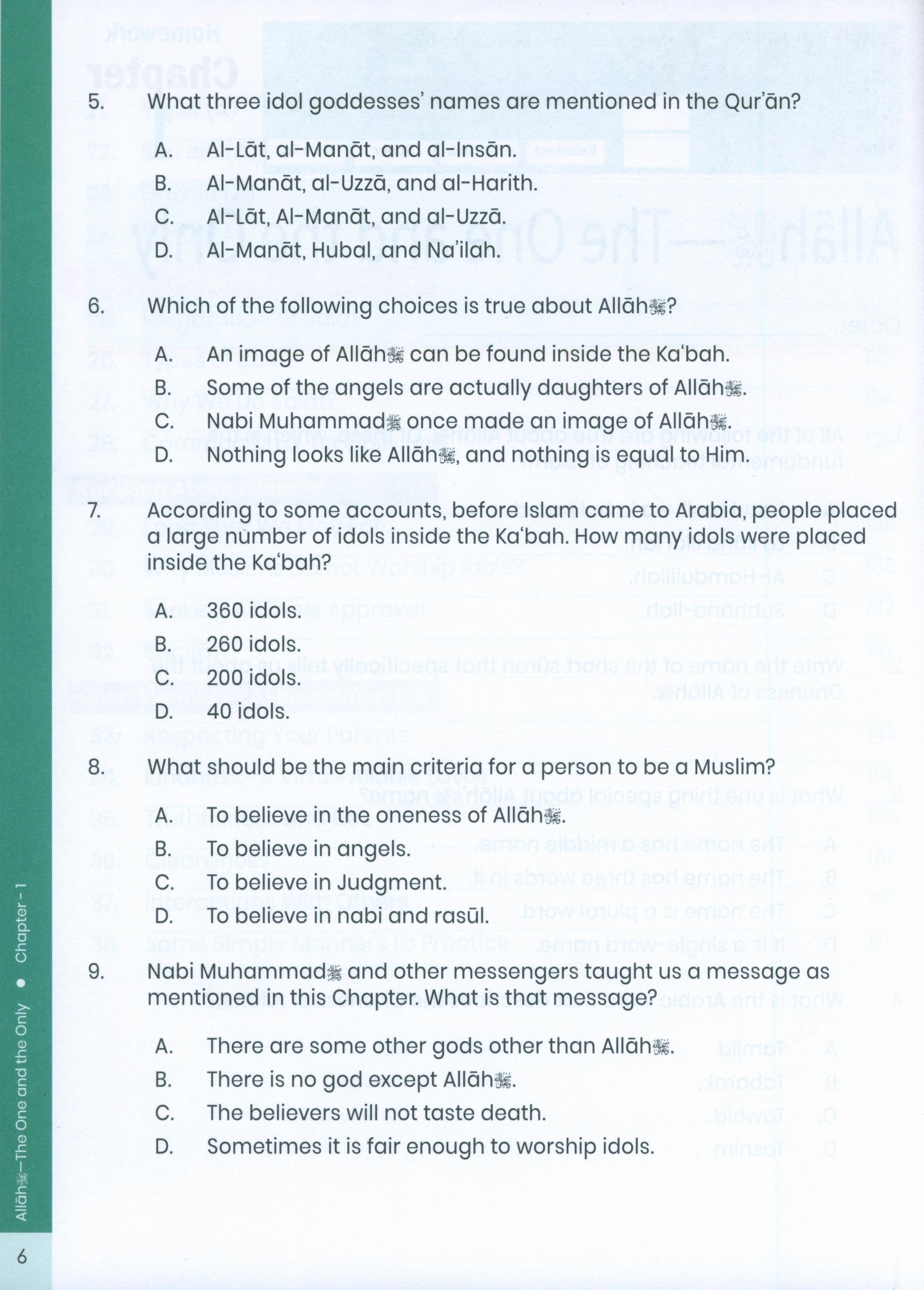 The Message of Islam (Workbook): Level 3