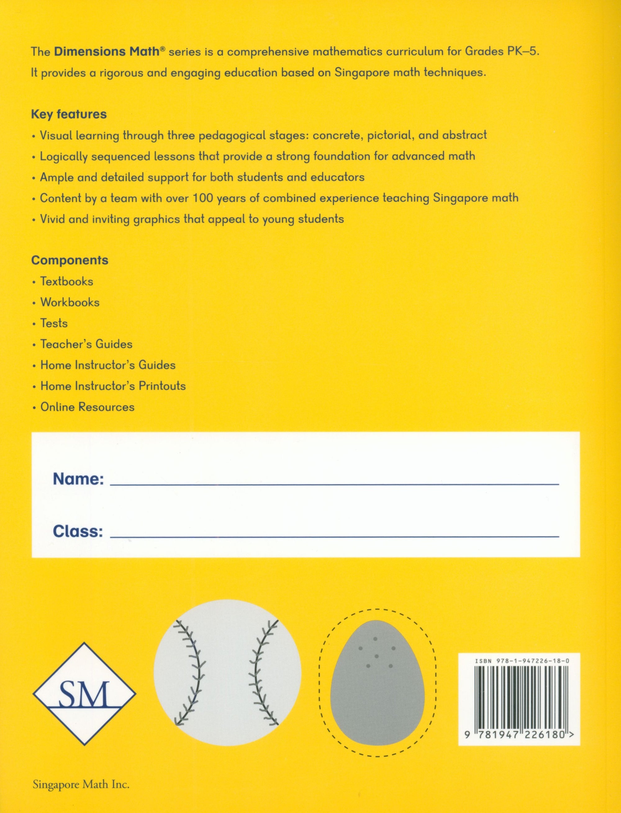 Dimensions Math Workbook 1A