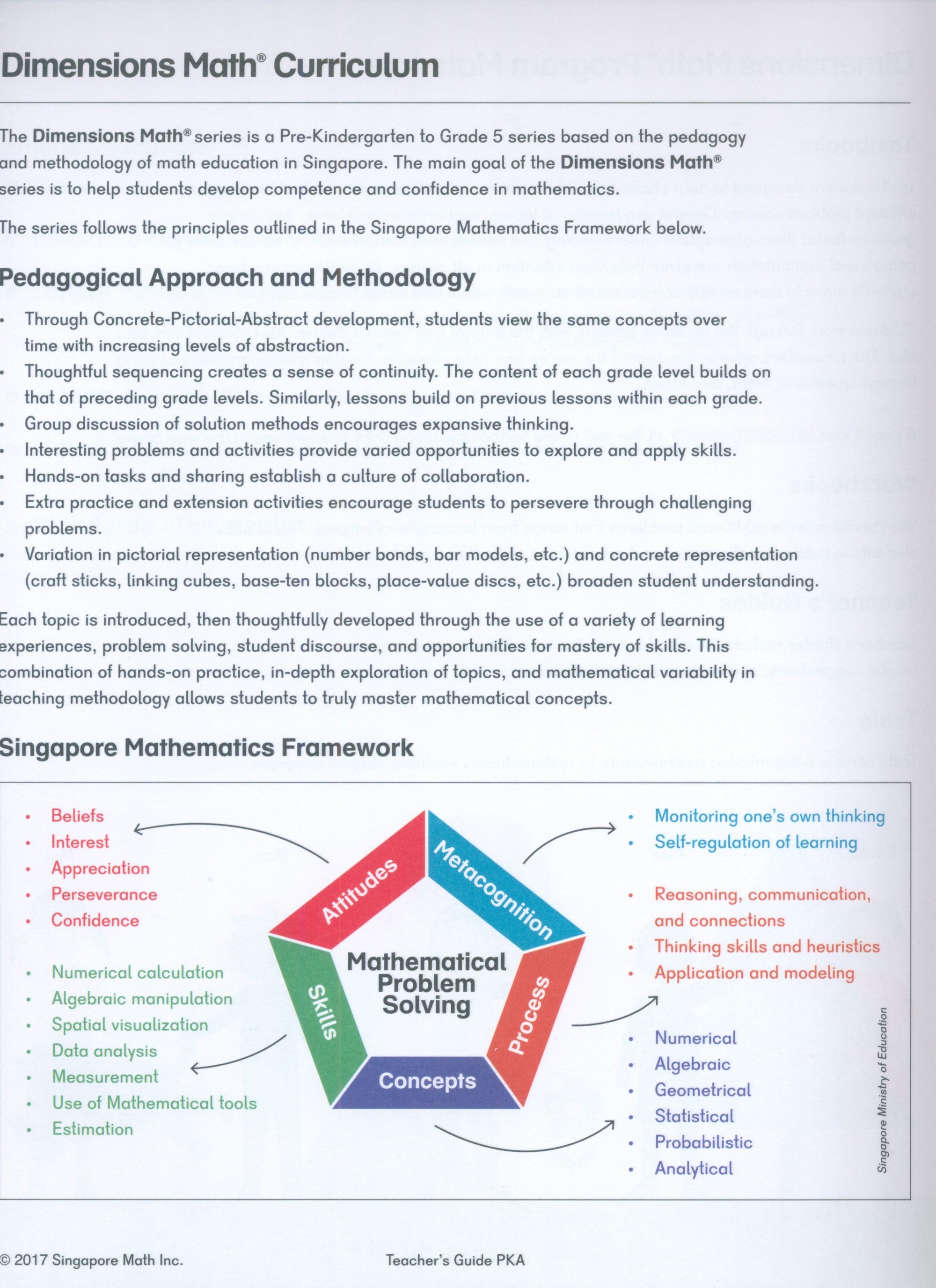 Dimensions Math Teacher's Guide PKA