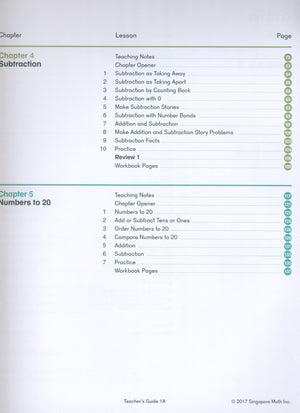 Dimensions Math Teacher's Guide 1A