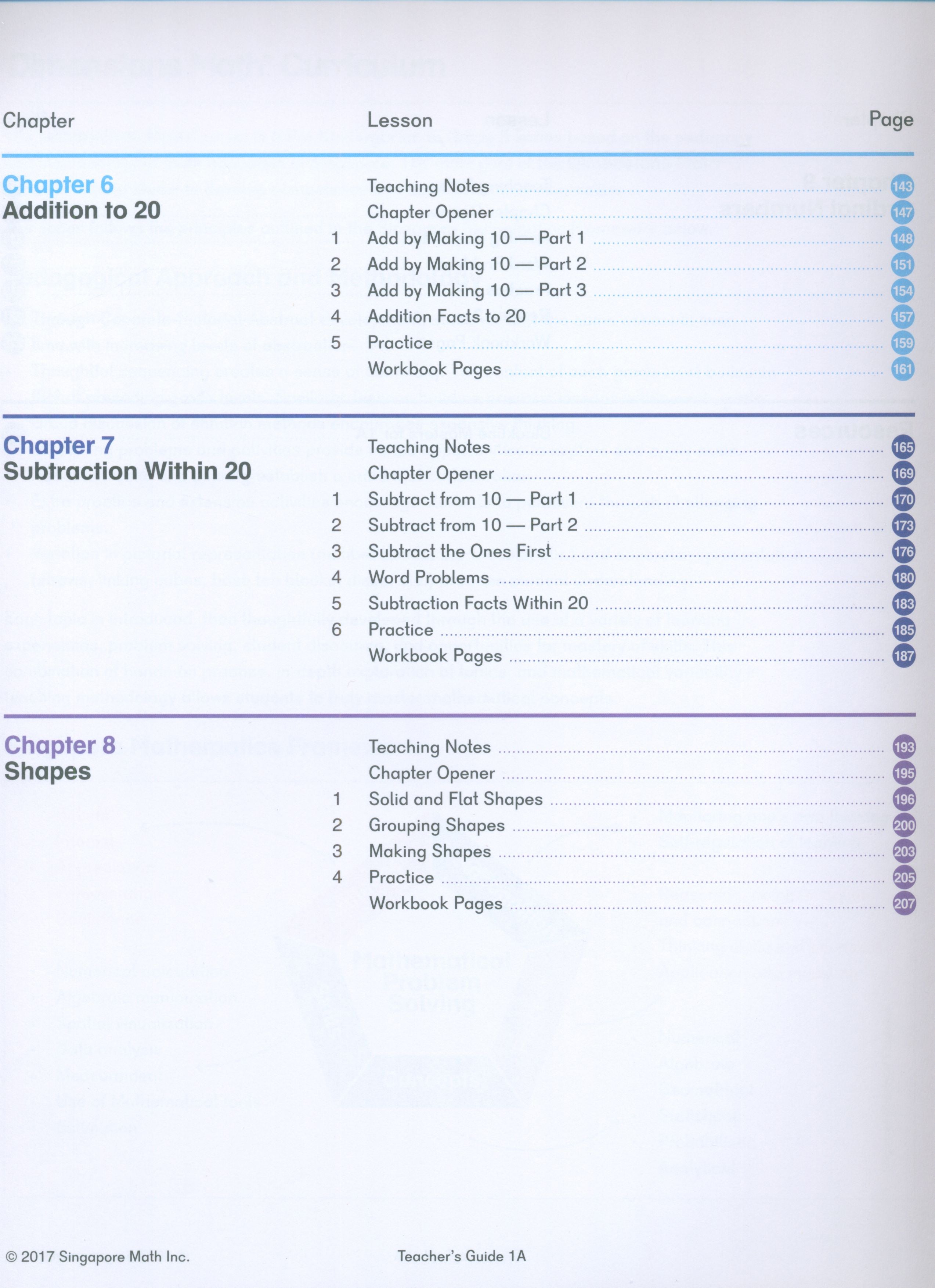 Dimensions Math Teacher's Guide 1A
