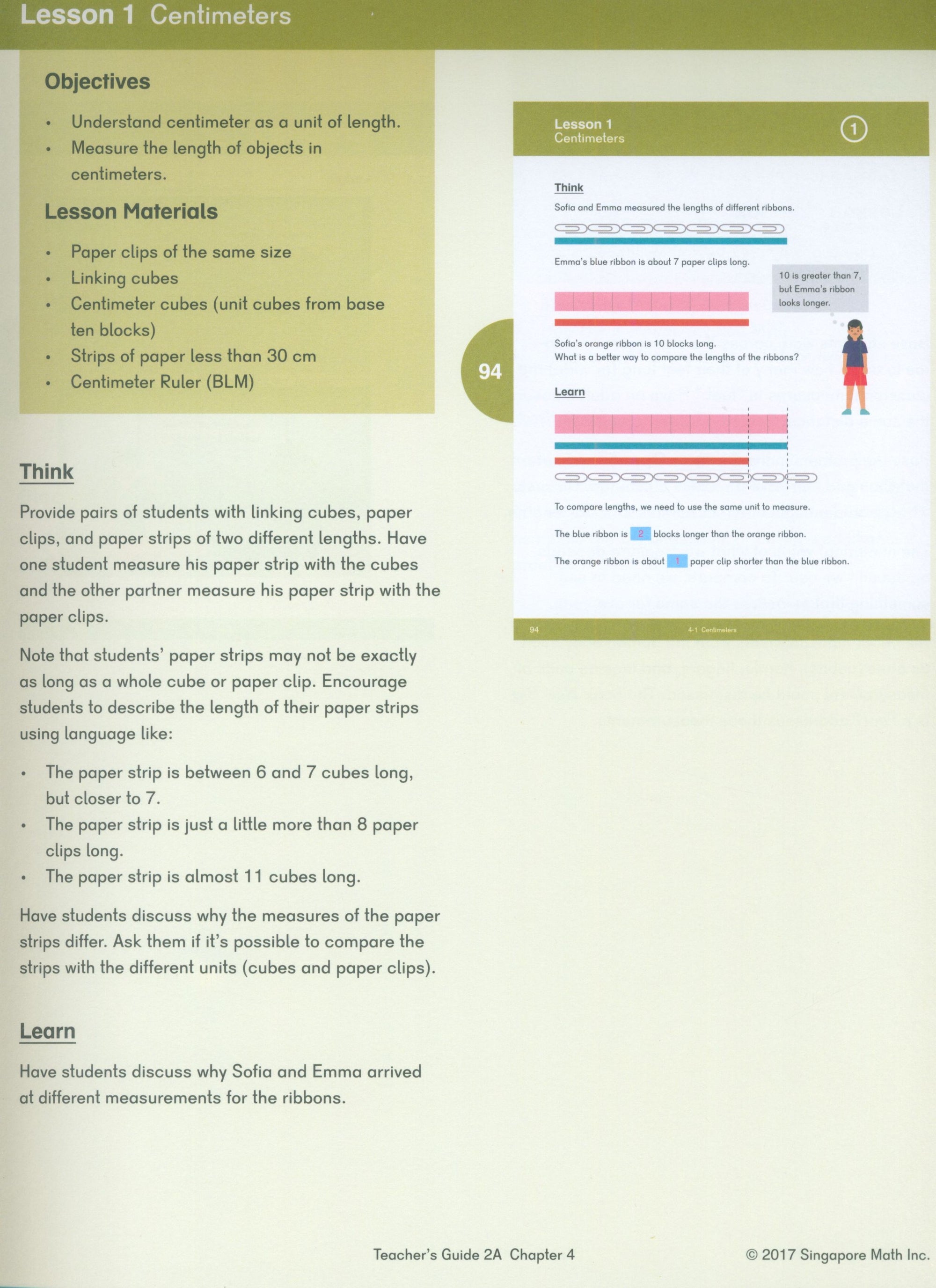 Dimensions Math Teacher's Guide 2A
