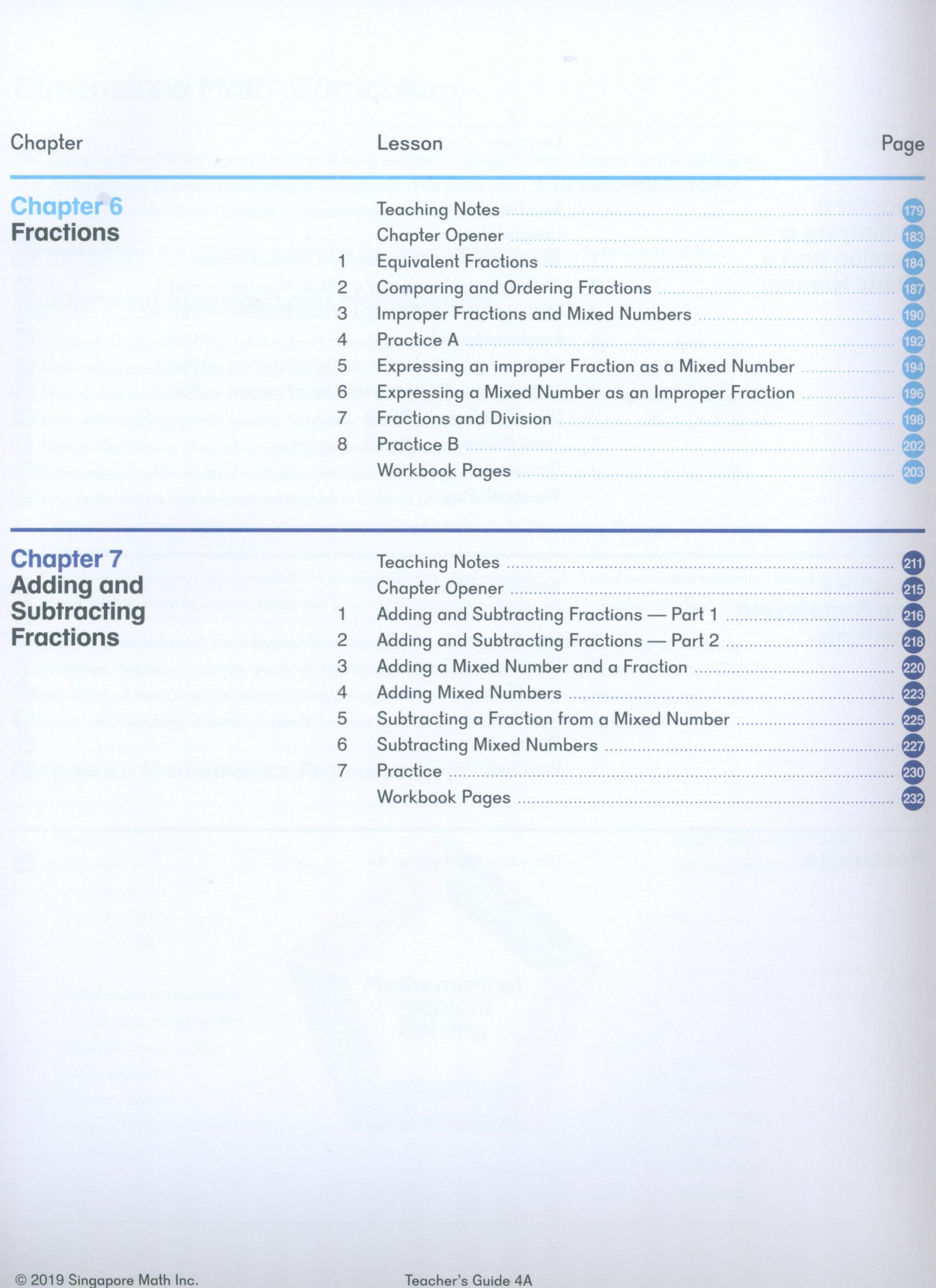 Dimensions Math Teacher's Guide 4A