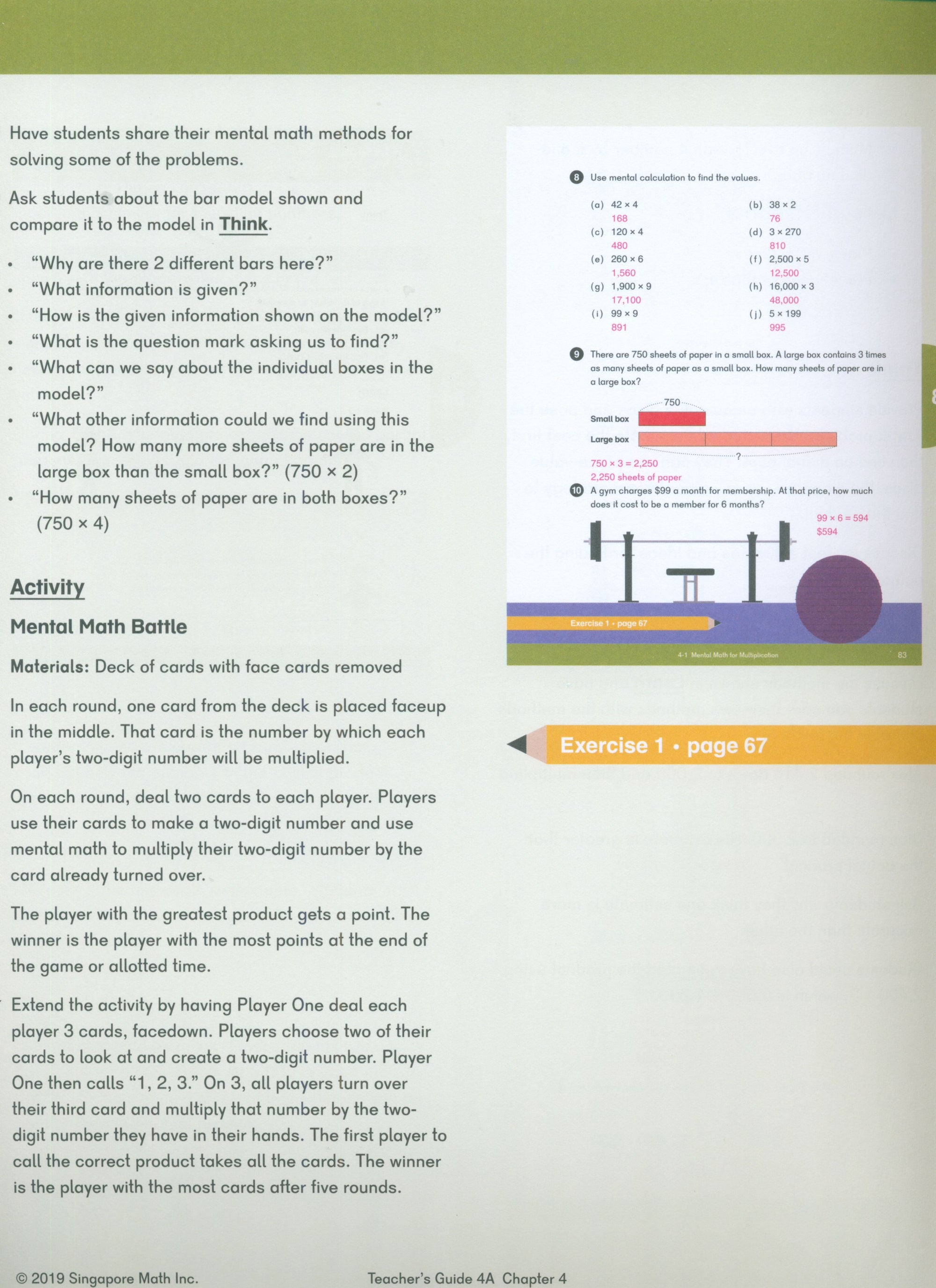 Dimensions Math Teacher's Guide 4A