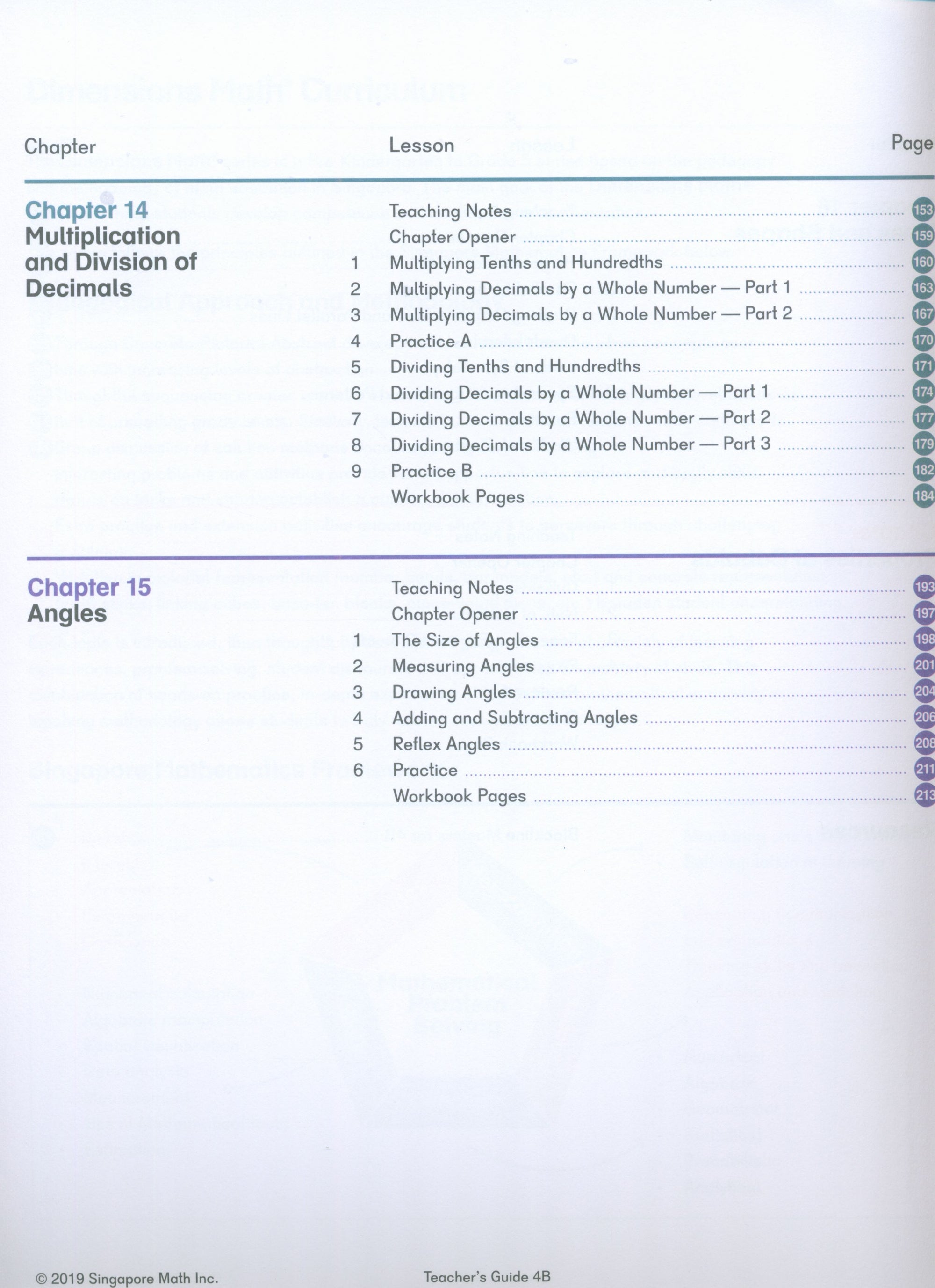 Dimensions Math Teacher's Guide 4B
