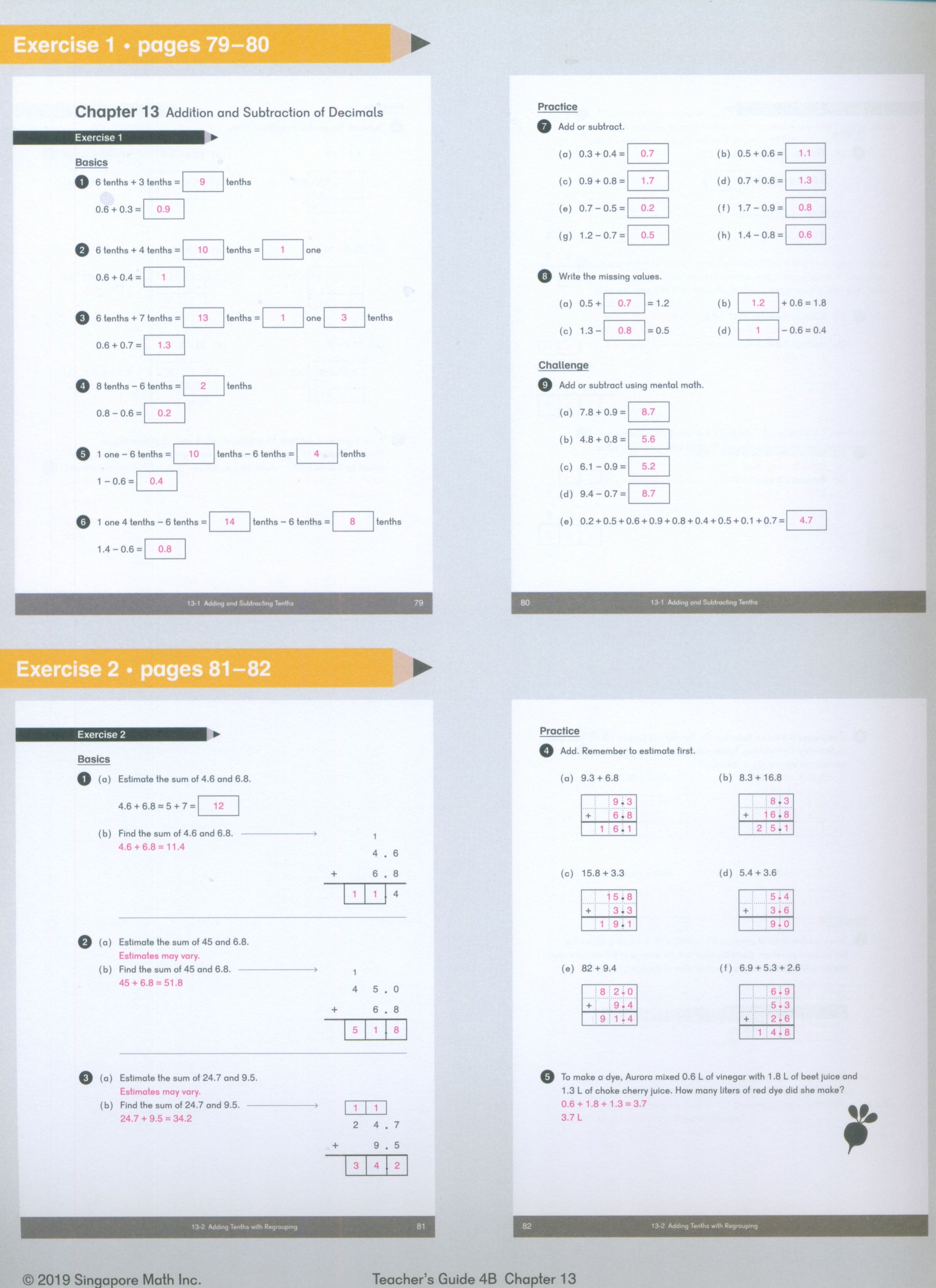 Dimensions Math Teacher's Guide 4B