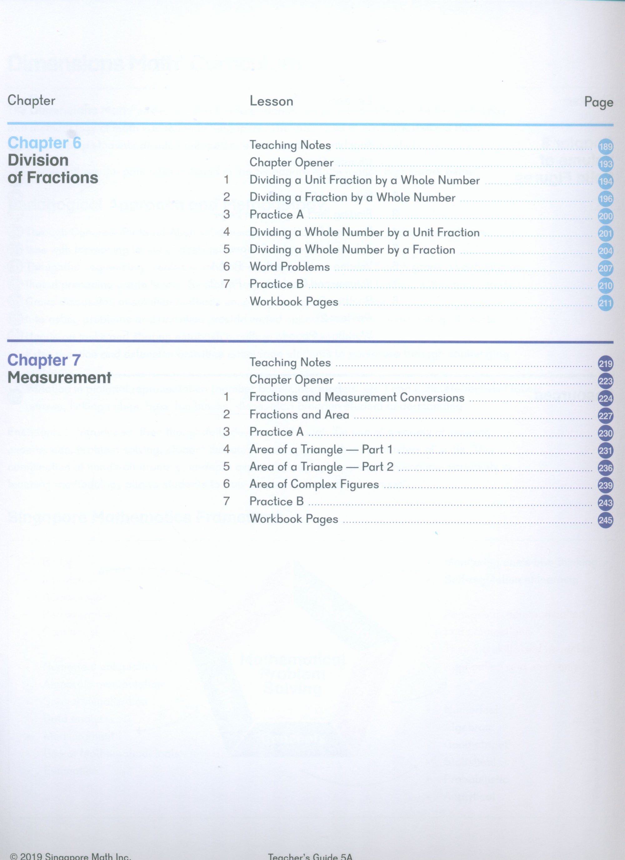Dimensions Math Teacher's Guide 5A