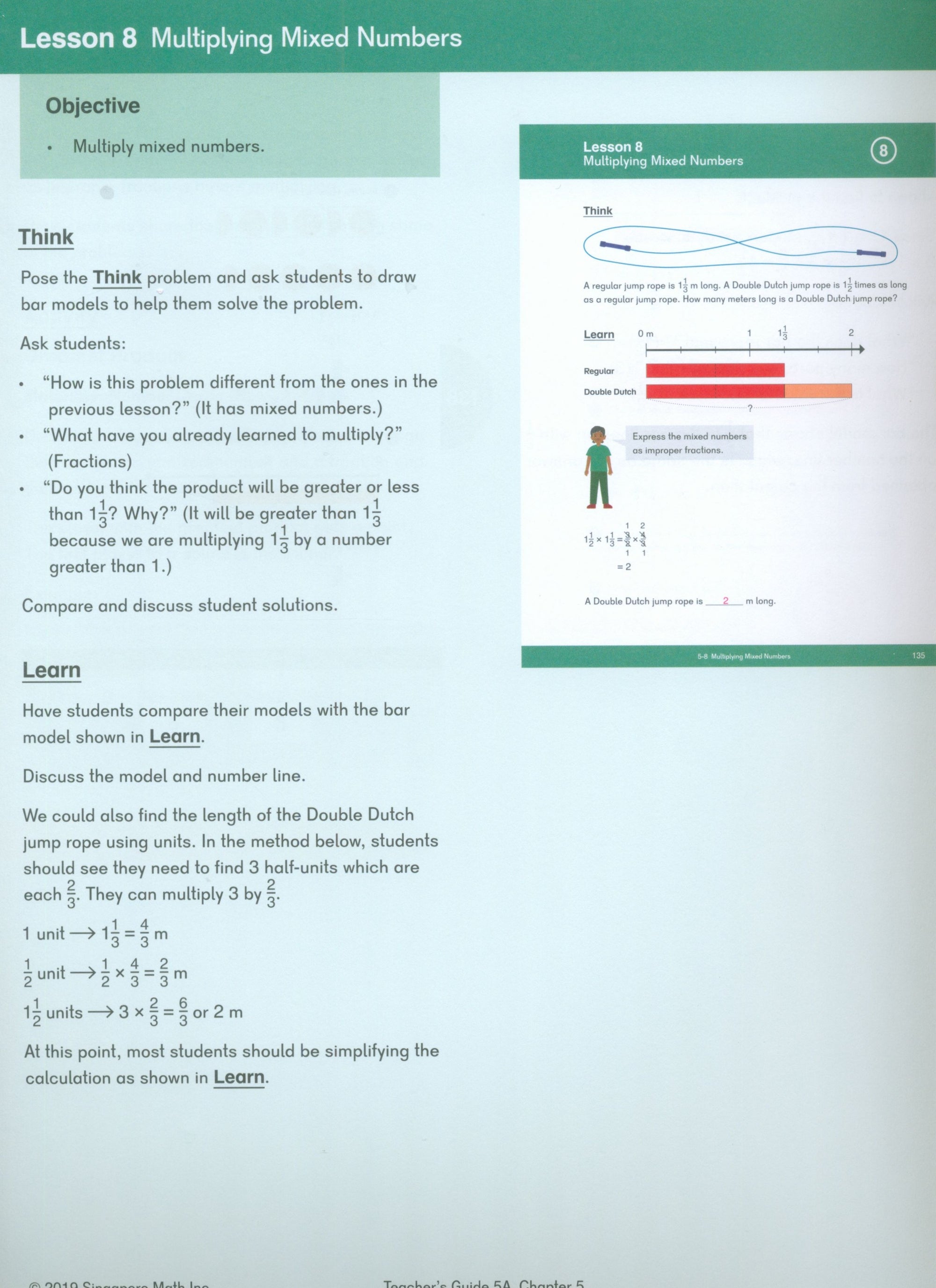 Dimensions Math Teacher's Guide 5A